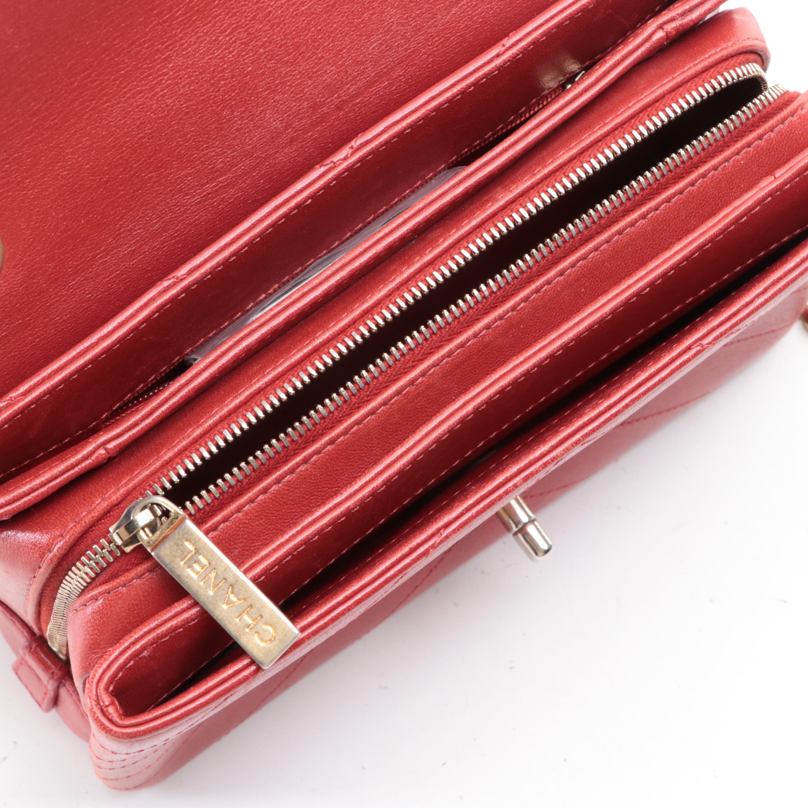 Chanel Coco Flap Bag in Chevron Stitched Calfskin Leather