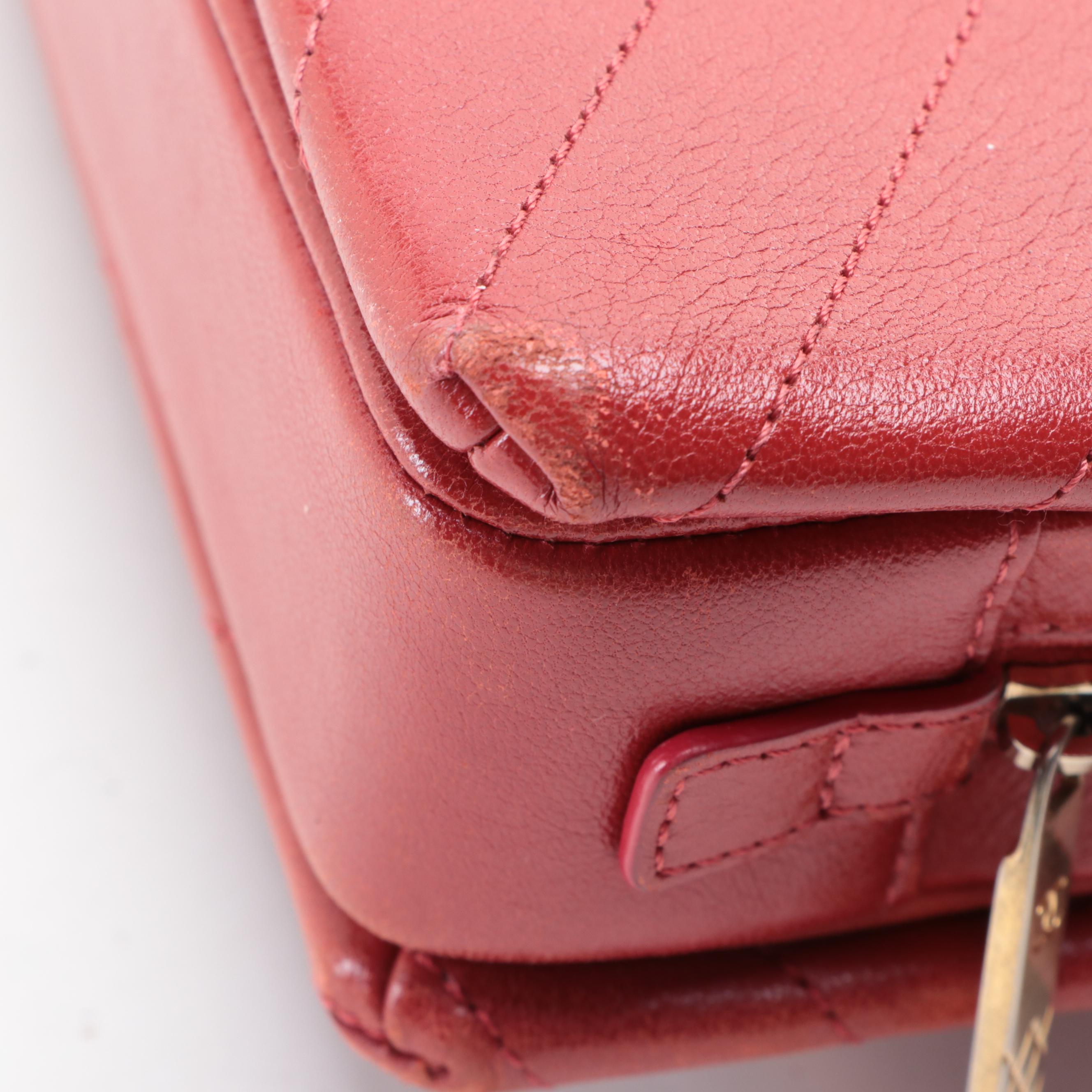 Chanel Coco Flap Bag in Chevron Stitched Calfskin Leather