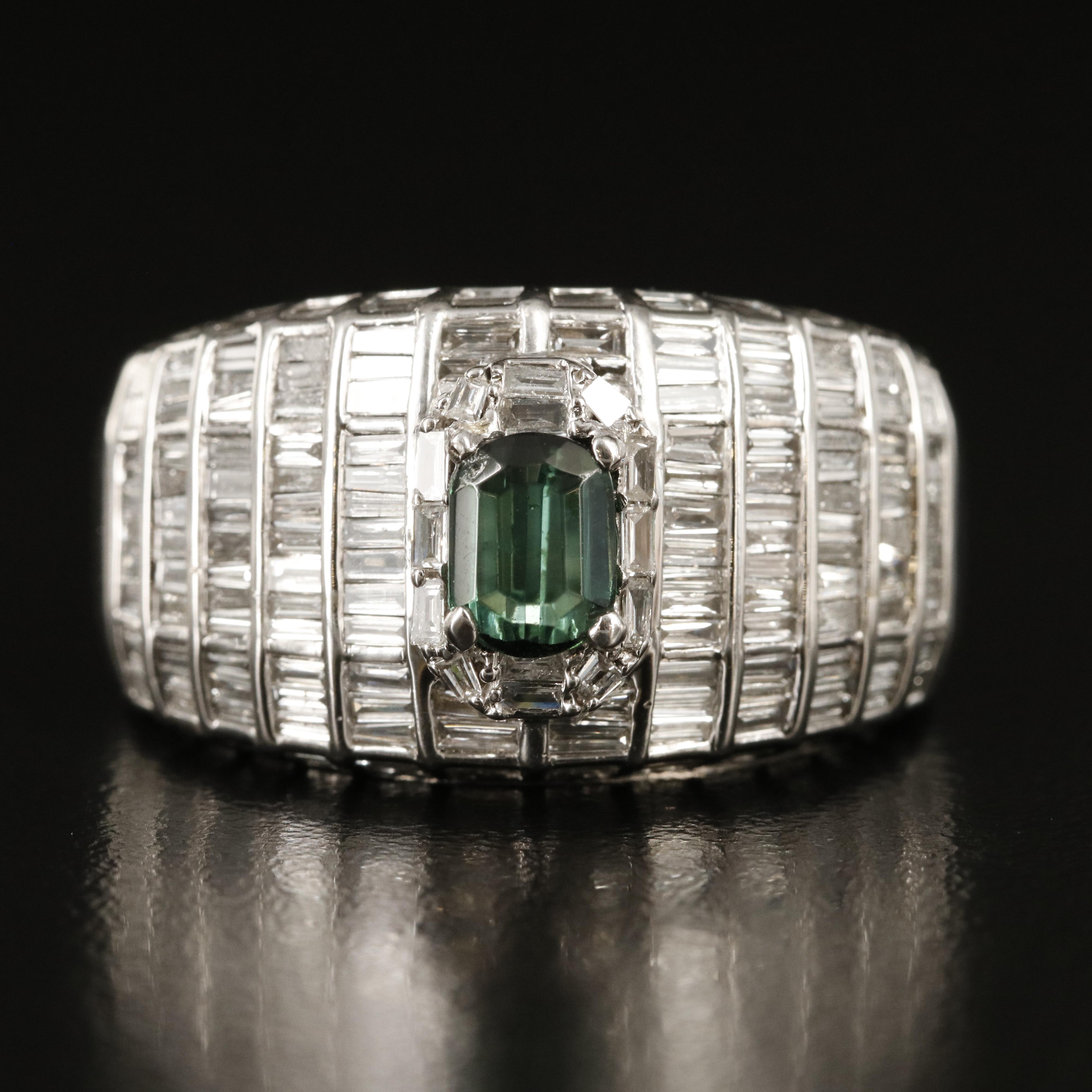 10K Tourmaline and 2.88 CTW Diamond Ring