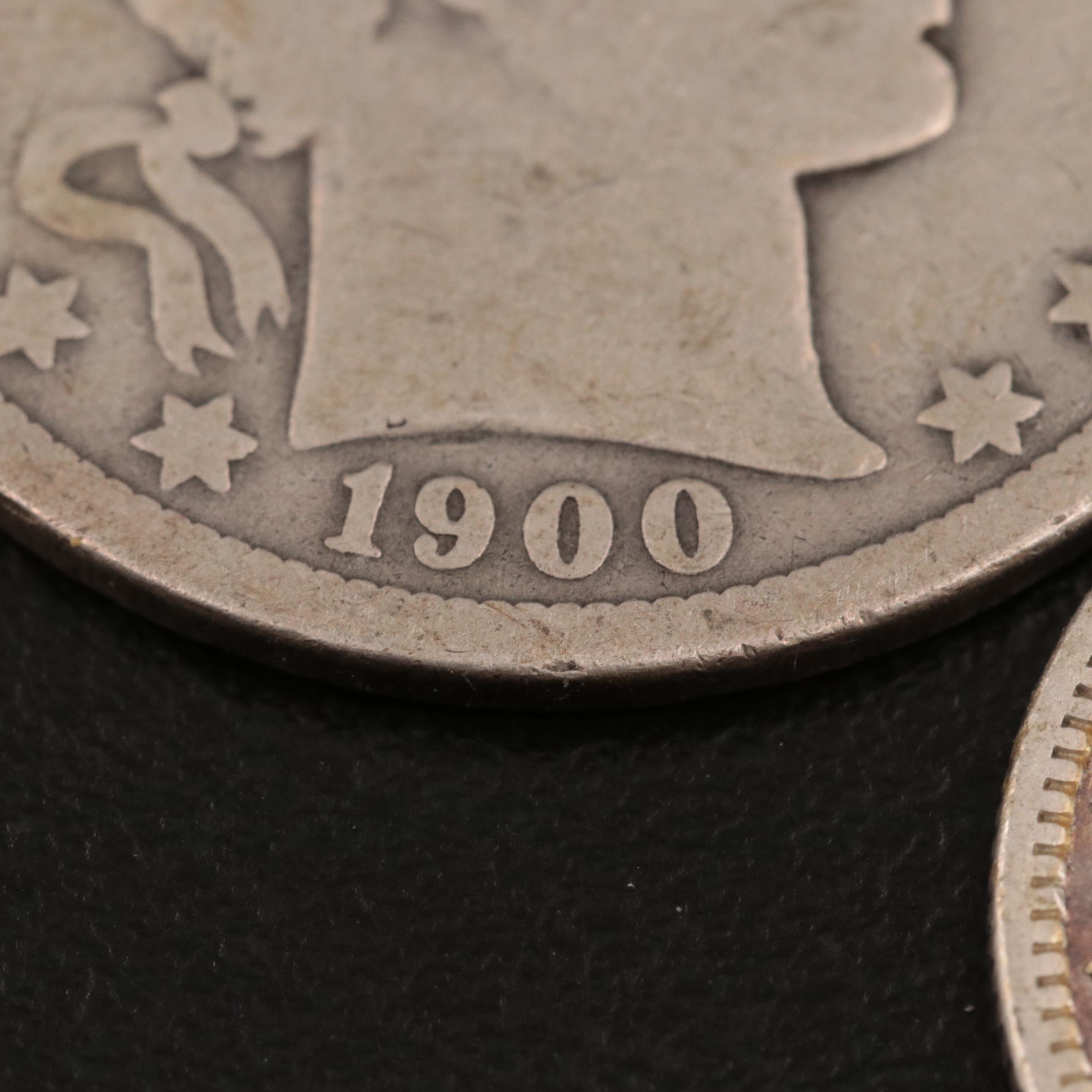 Seven Barber Silver Type Coins