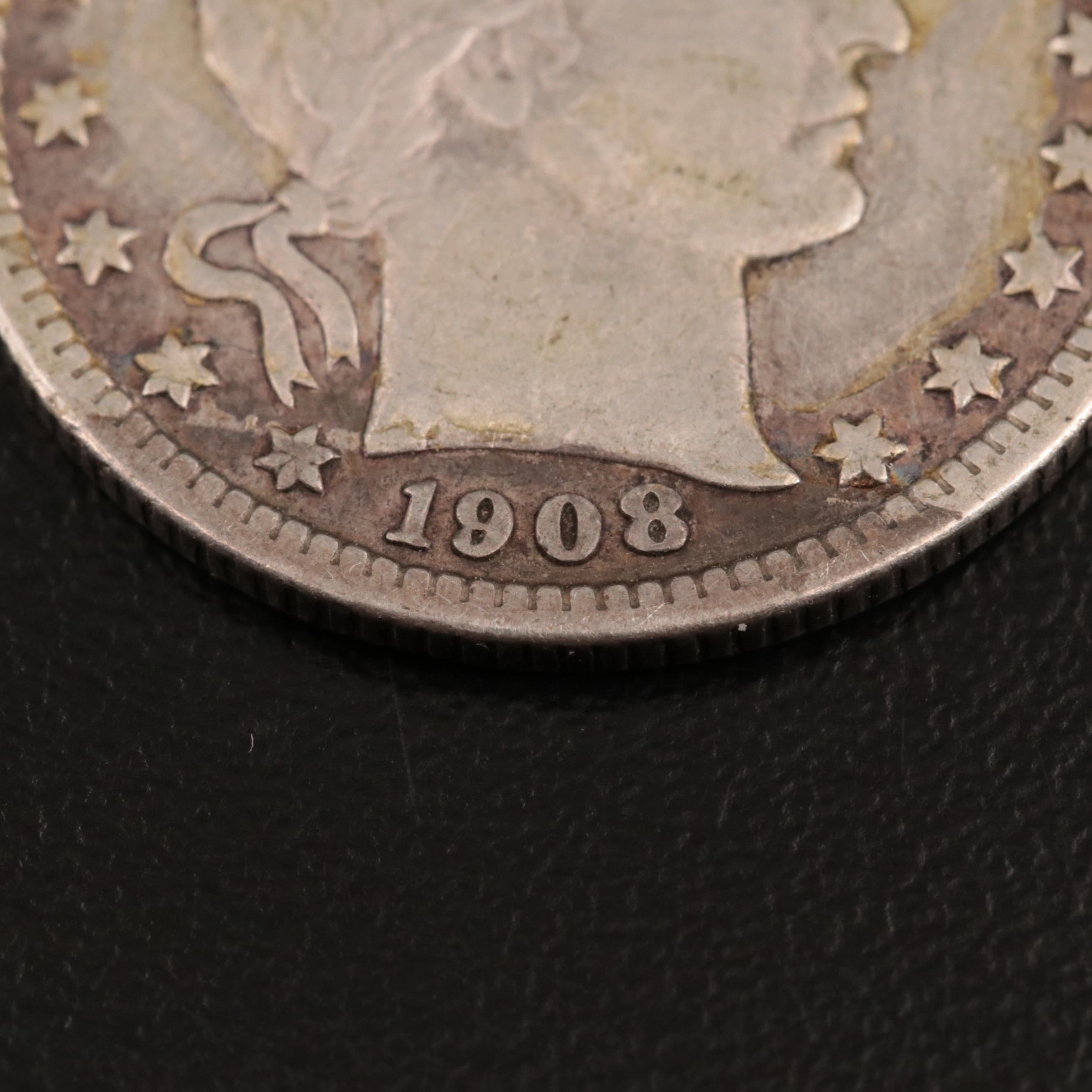 Seven Barber Silver Type Coins