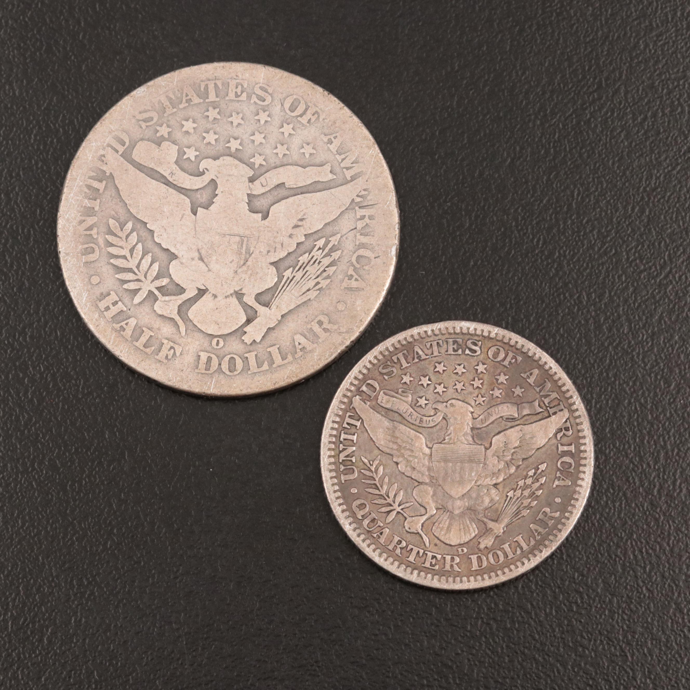 Seven Barber Silver Type Coins