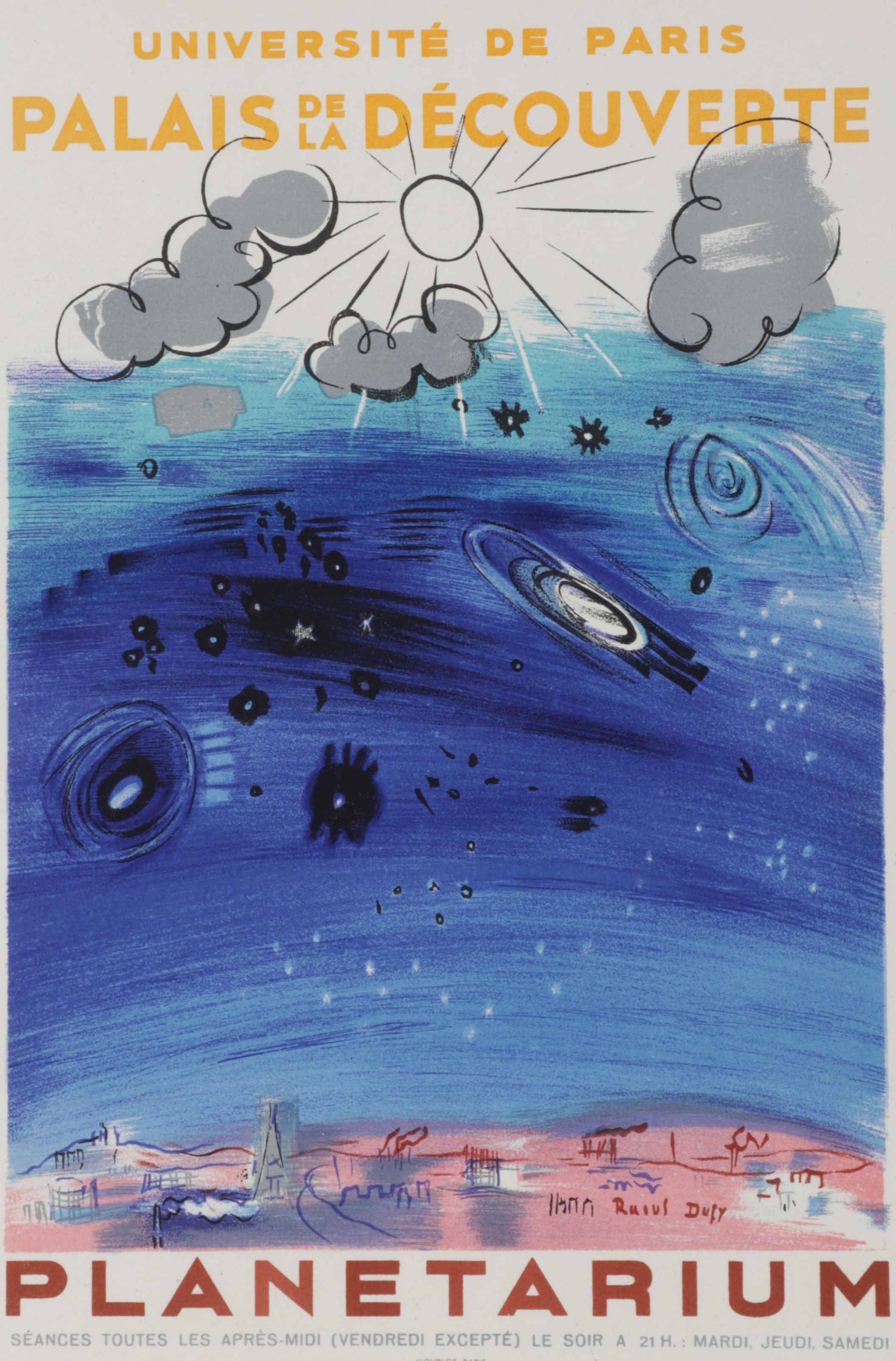 Color Lithograph After Raoul Dufy "Planetarium" From "Art in Posters," 1959