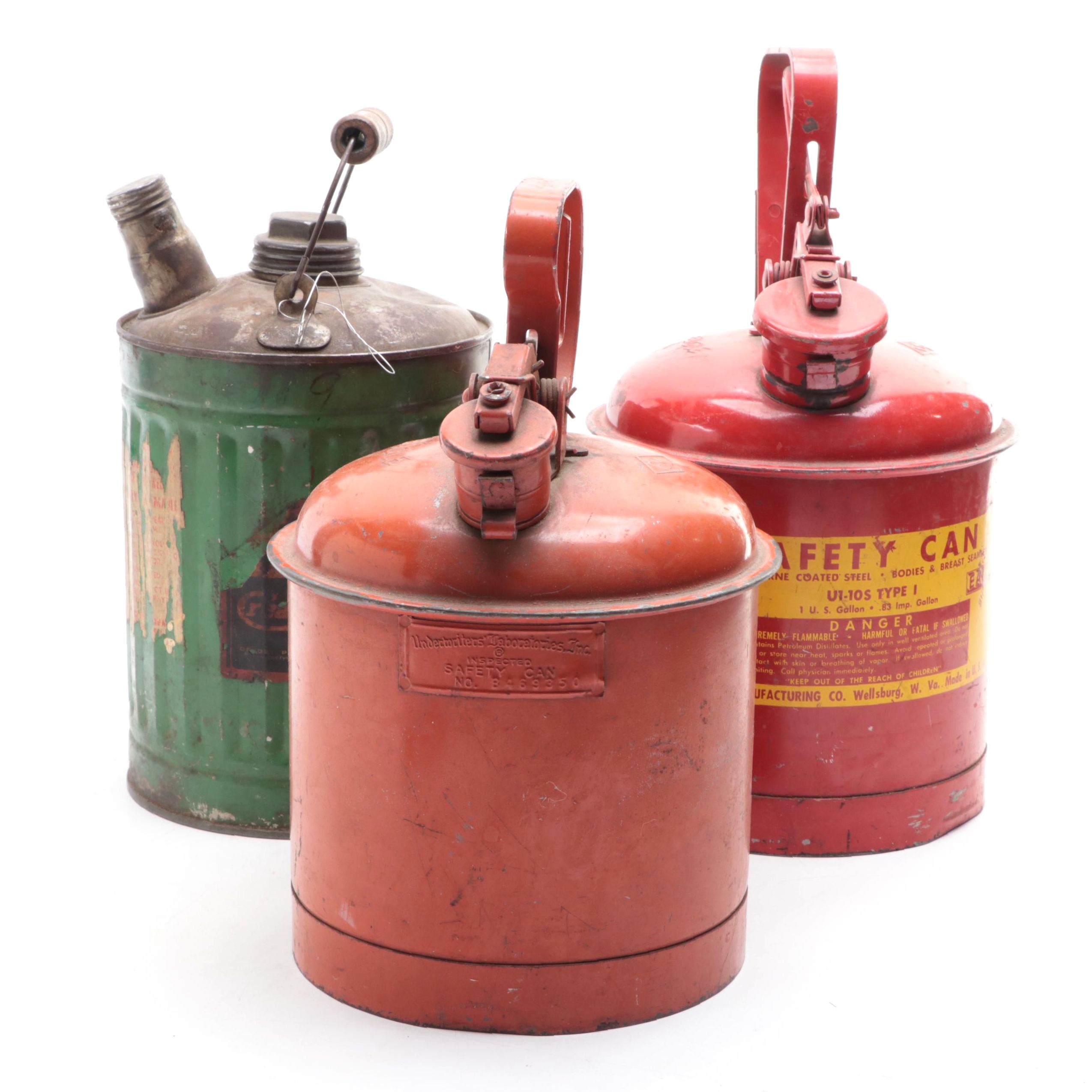 Eagle and Geuder, Paeschke & Frey Gasoline Cans, Early to Mid-20th Century