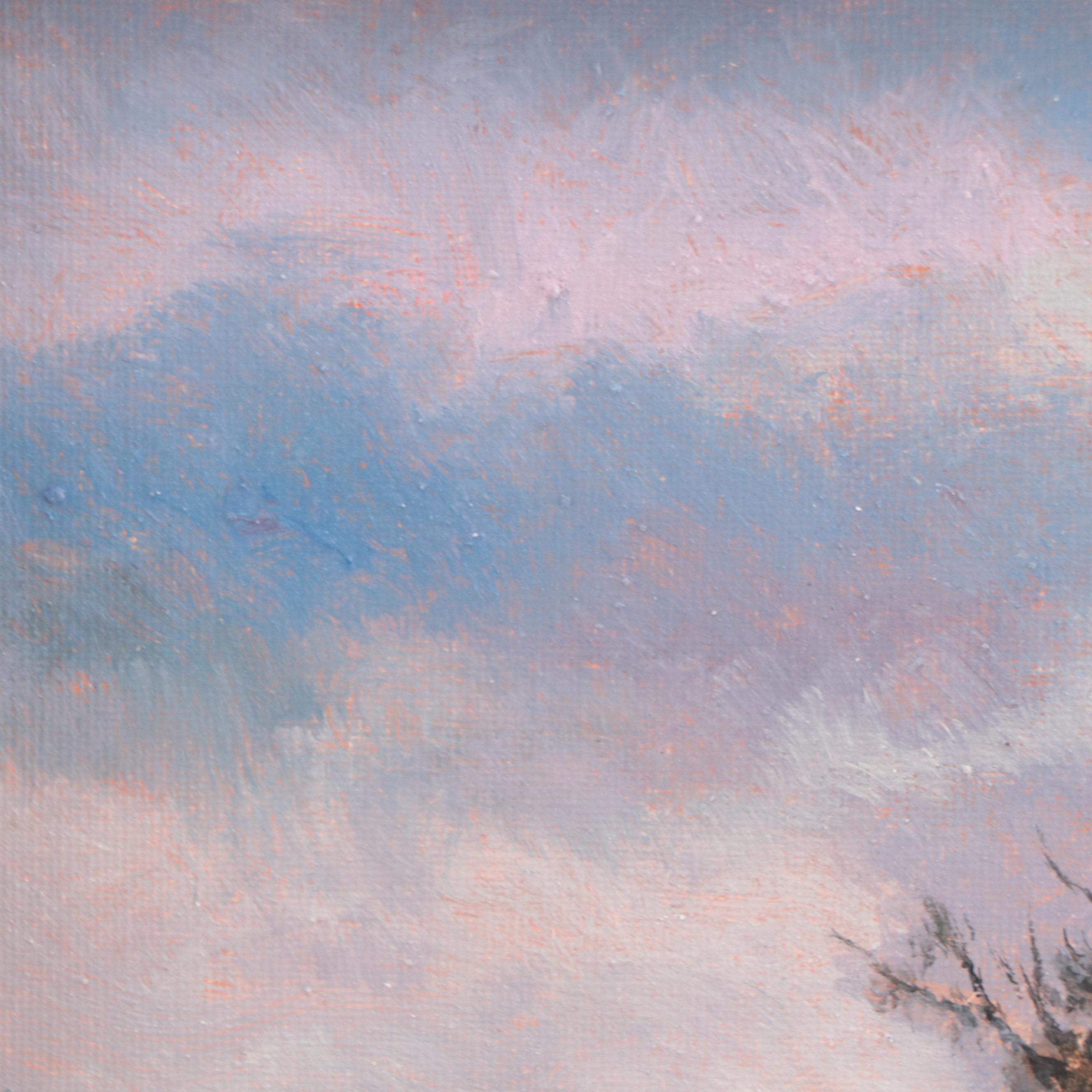 Sulmaz H. Radvand Landscape Oil Painting of Barn, 21st Century