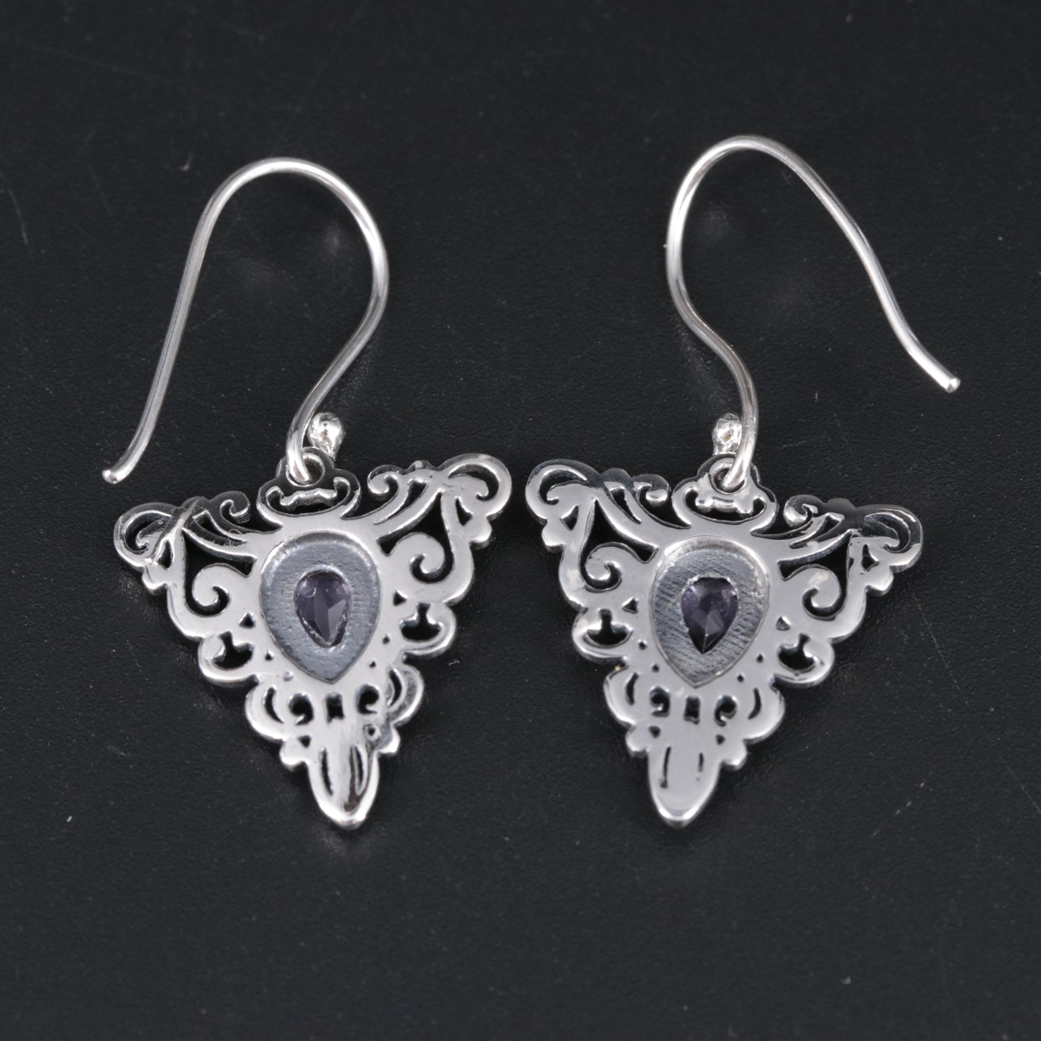 Sterling Earrings Featuring Amethyst