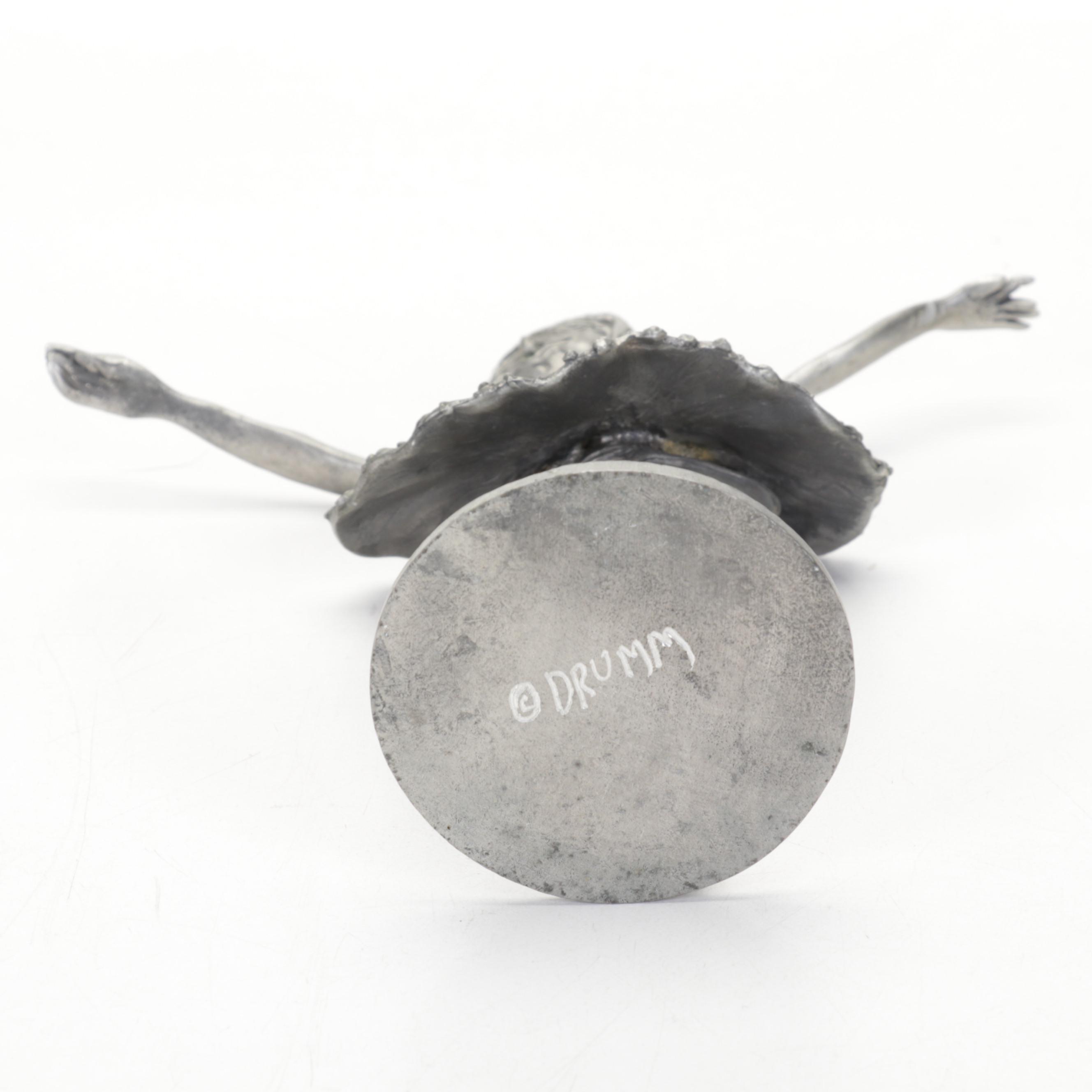 Don Drumm Ballerina Sculpture and Kirk Steiff Williamsburg Pewter and Brass Box