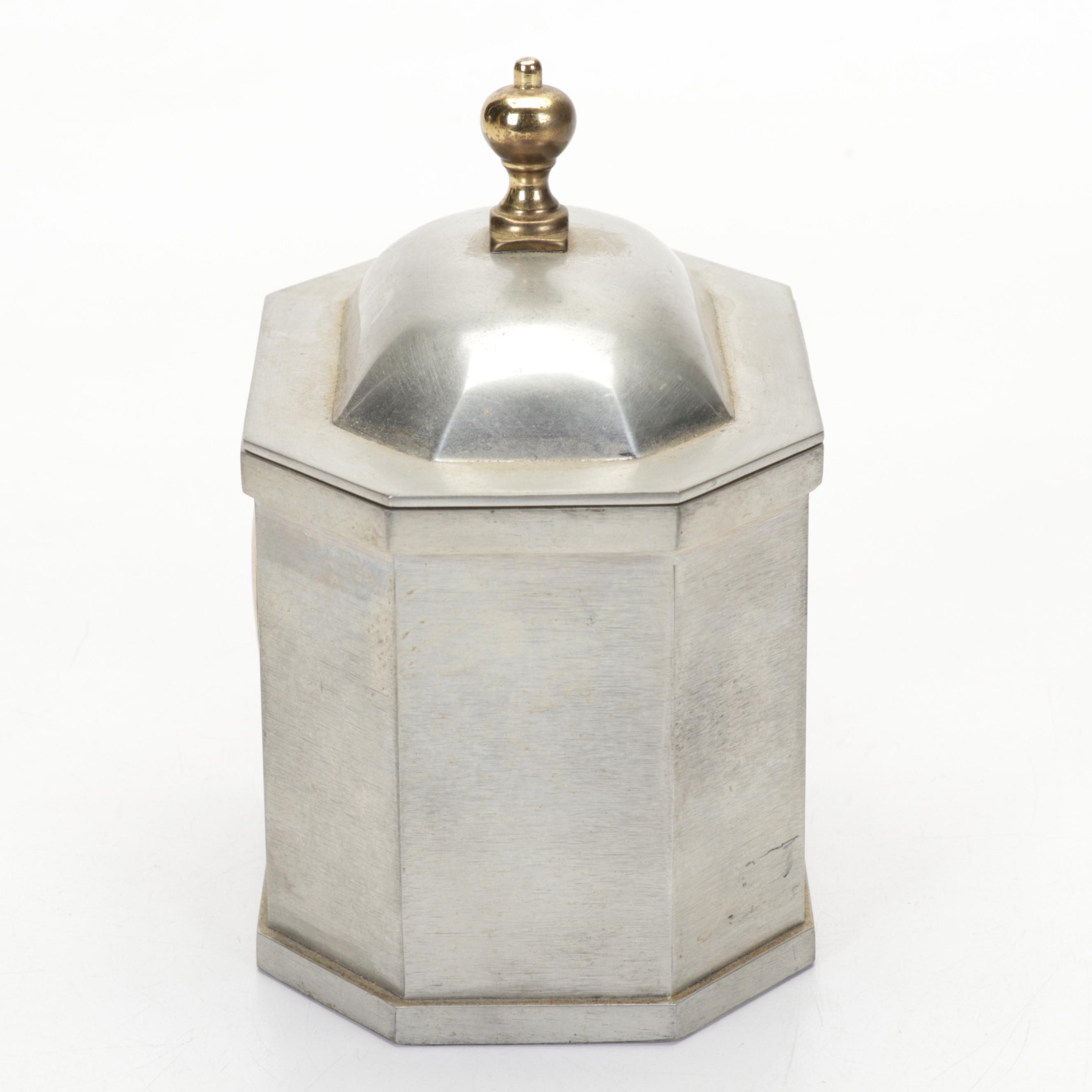 Don Drumm Ballerina Sculpture and Kirk Steiff Williamsburg Pewter and Brass Box