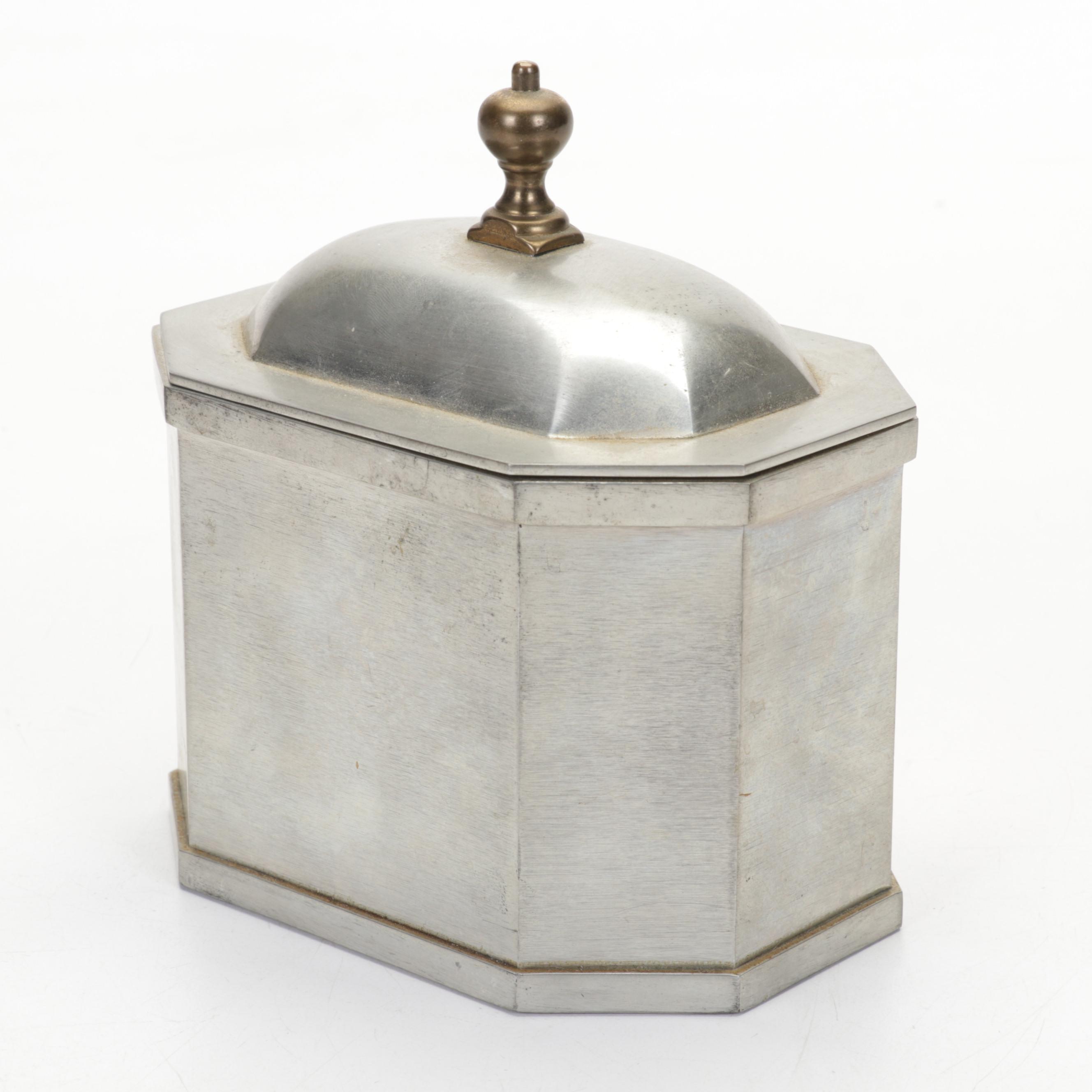 Don Drumm Ballerina Sculpture and Kirk Steiff Williamsburg Pewter and Brass Box