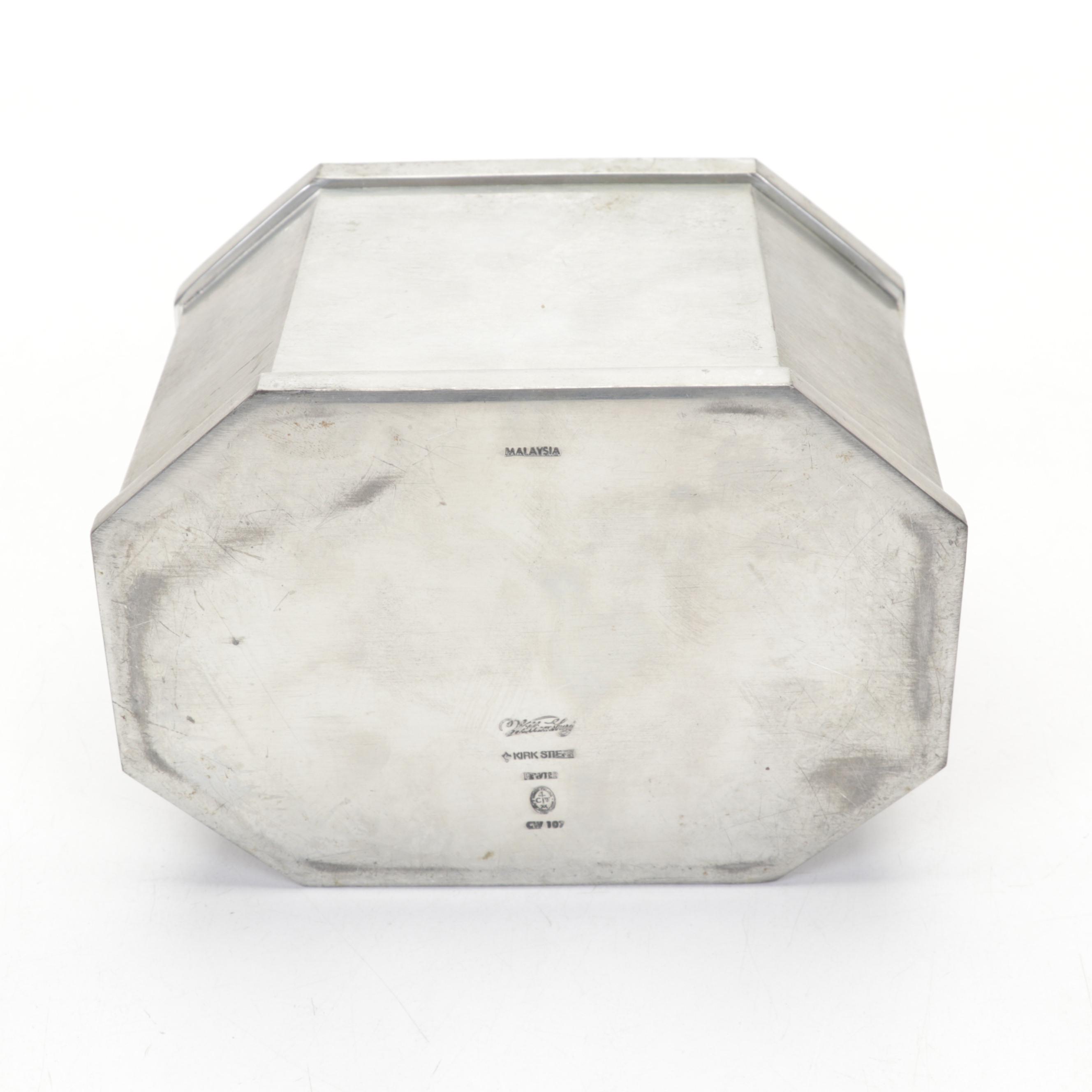 Don Drumm Ballerina Sculpture and Kirk Steiff Williamsburg Pewter and Brass Box