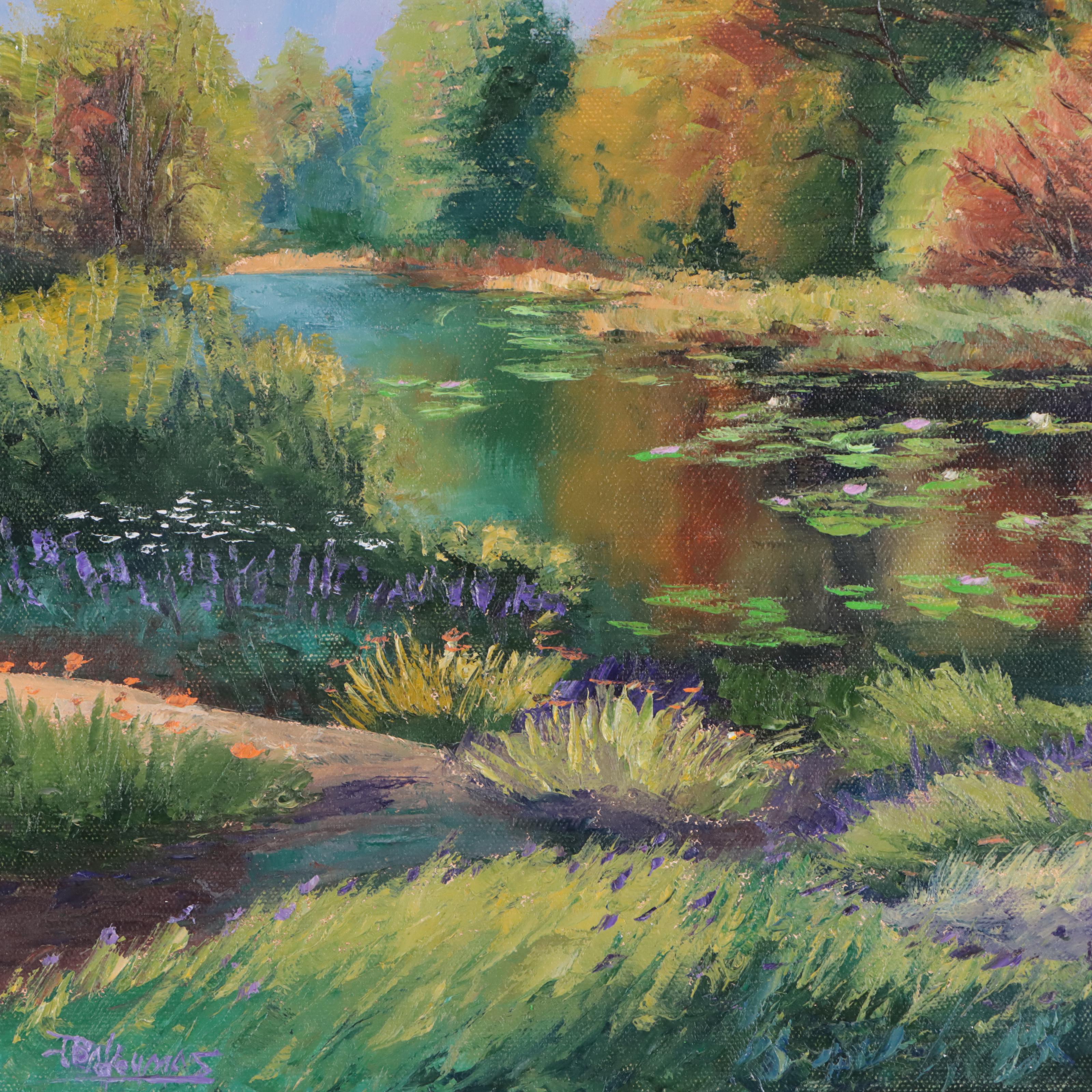 James Baldoumas Oil Painting "Pond View," 2023