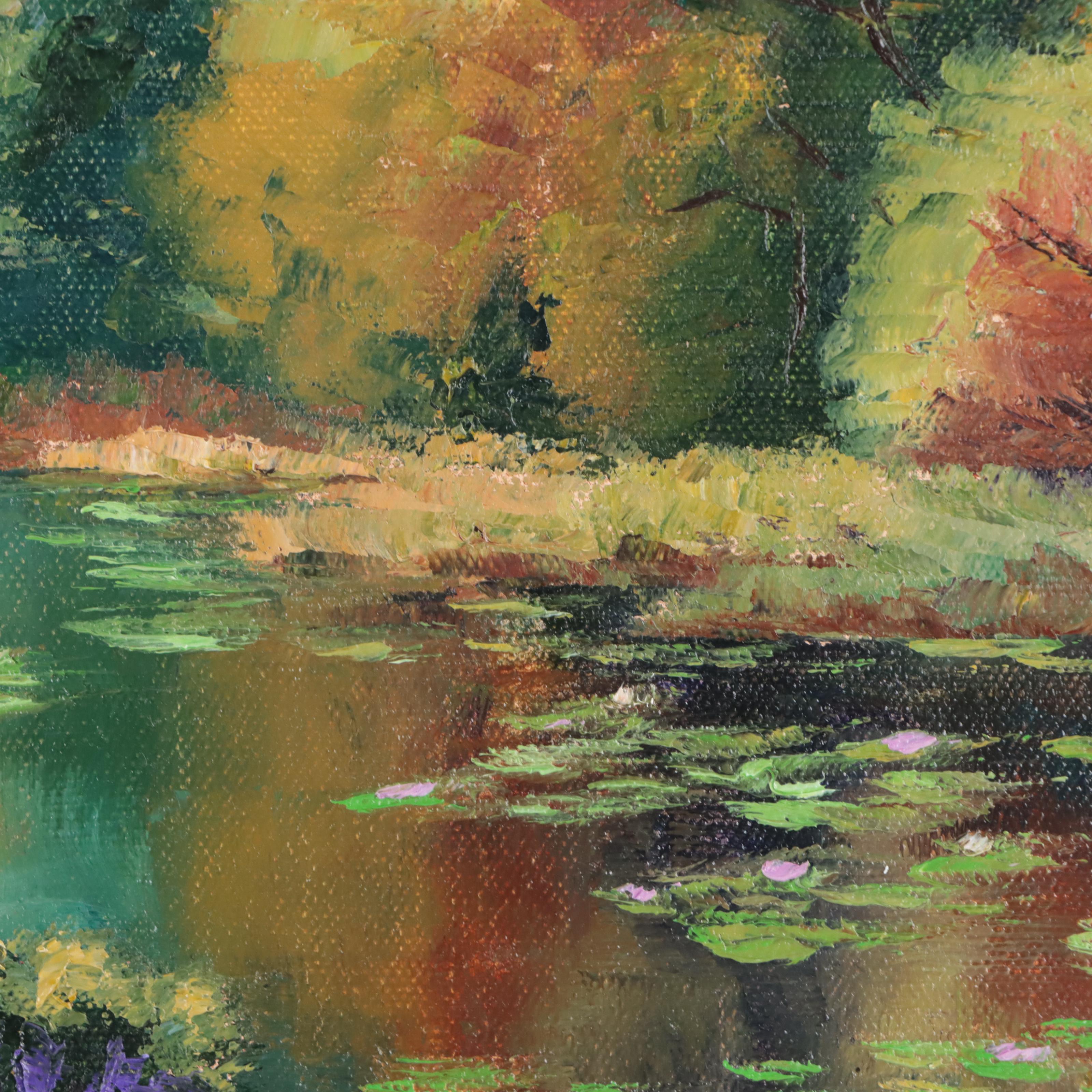 James Baldoumas Oil Painting "Pond View," 2023