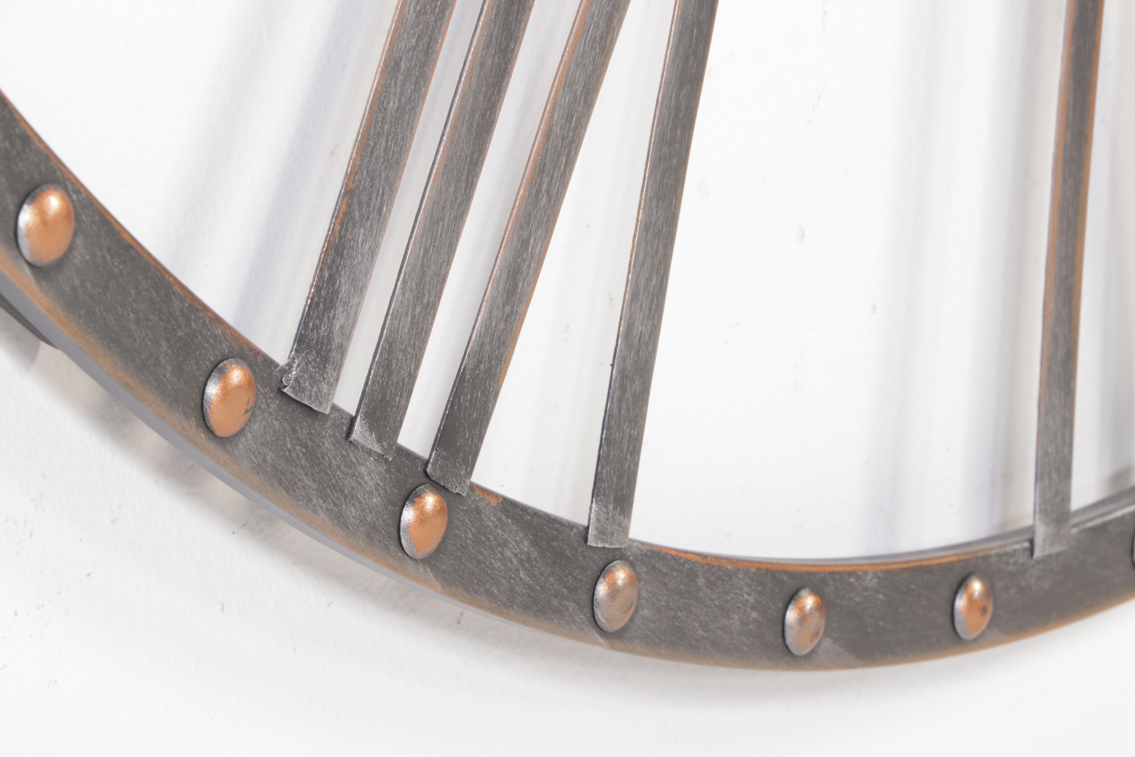 Metal Open Face Roman Numeral Wall Clock