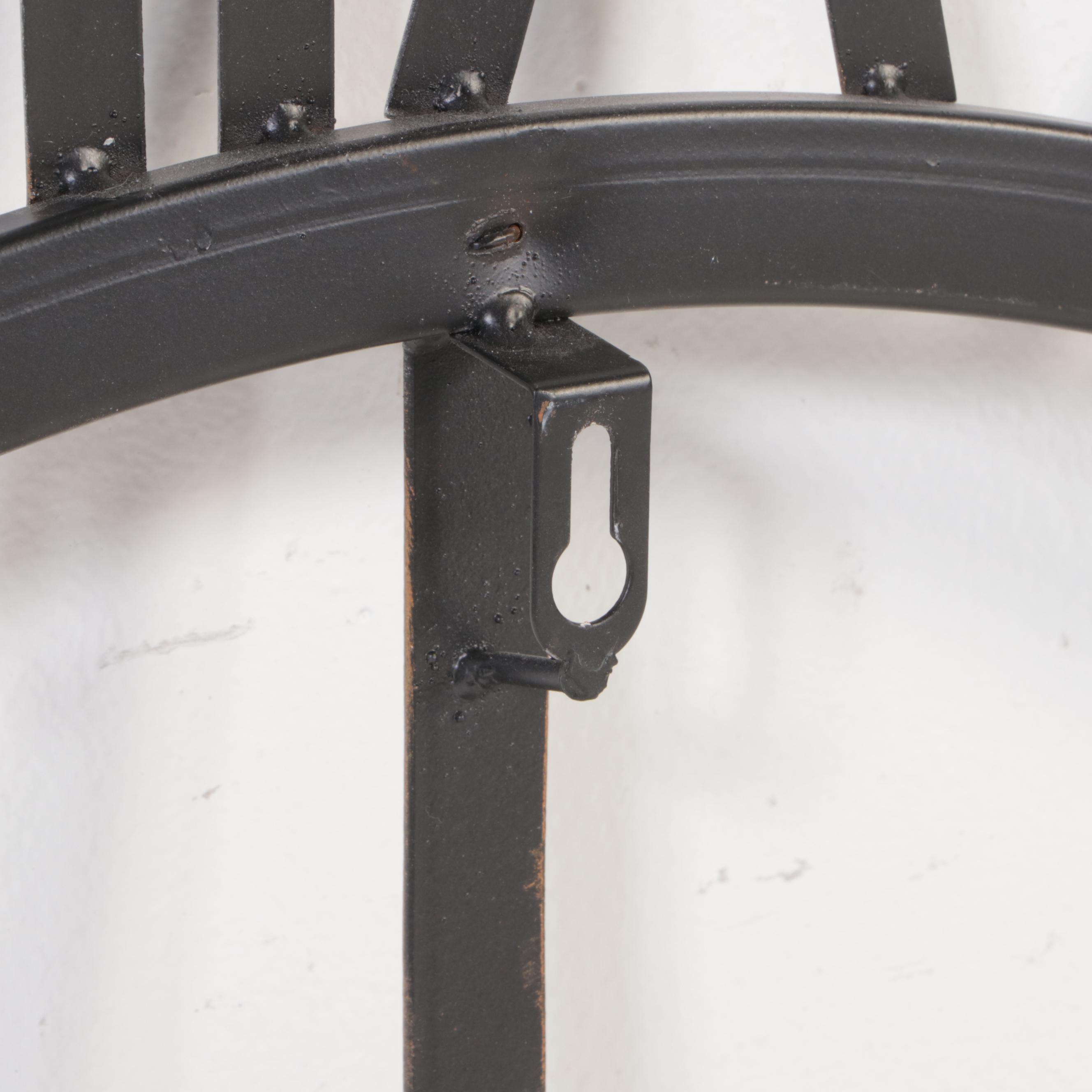 Metal Open Face Roman Numeral Wall Clock