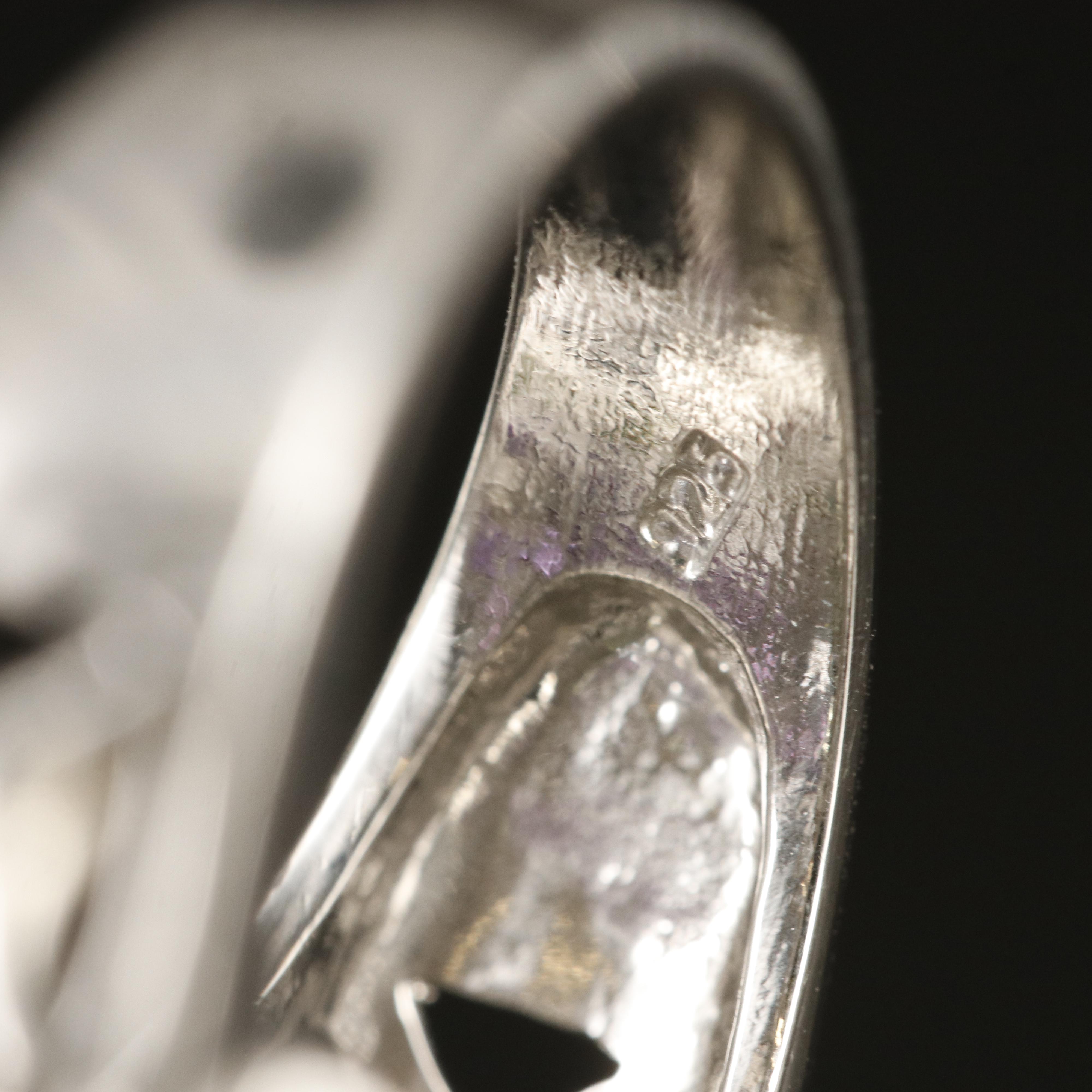 Sterling Peridot, Amethyst and Aquamarine Floral Statement Ring