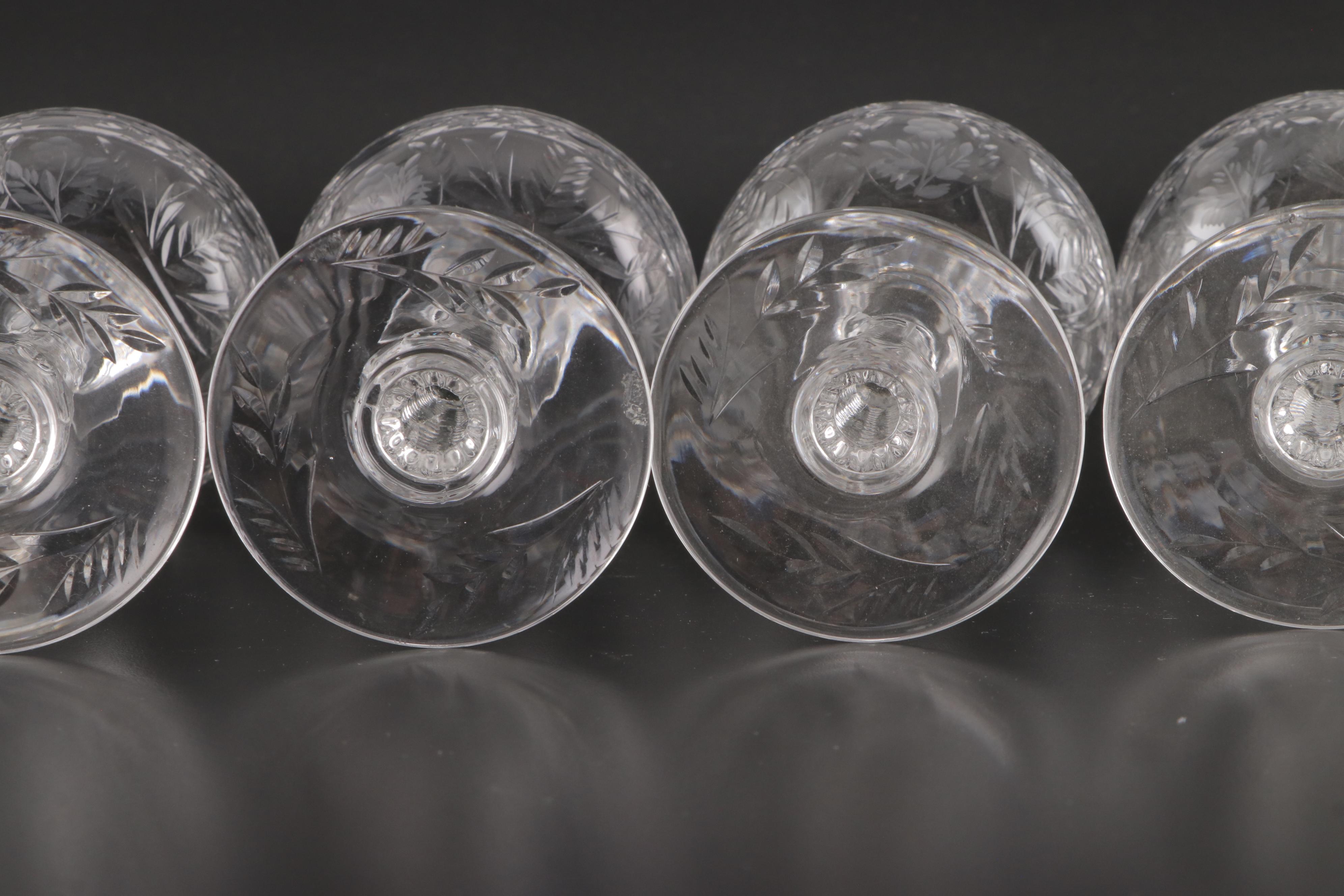 Rock Sharpe "Frontenac" Cut Glass Stemware, circa 1937