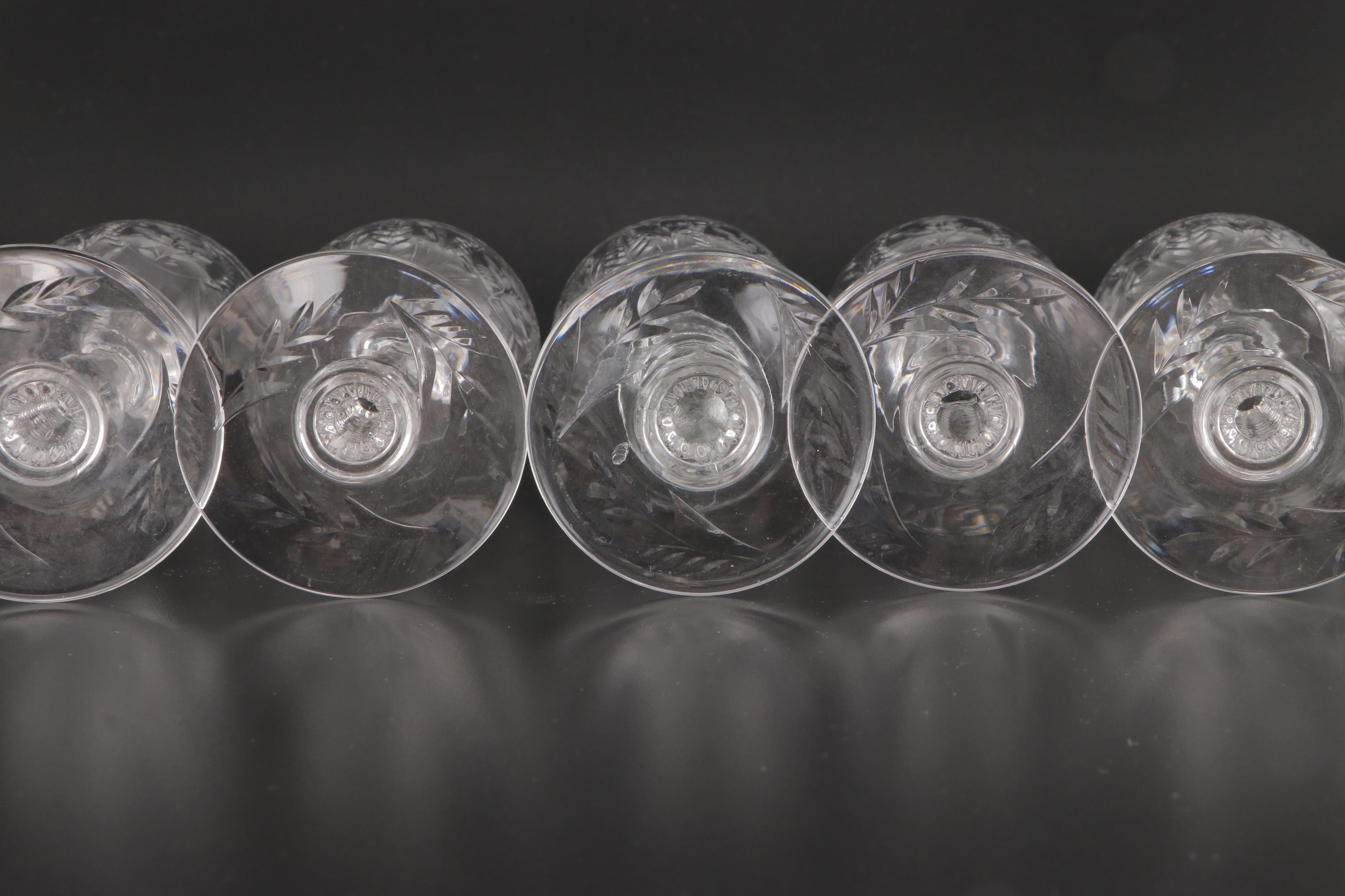 Rock Sharpe "Frontenac" Cut Glass Stemware, circa 1937