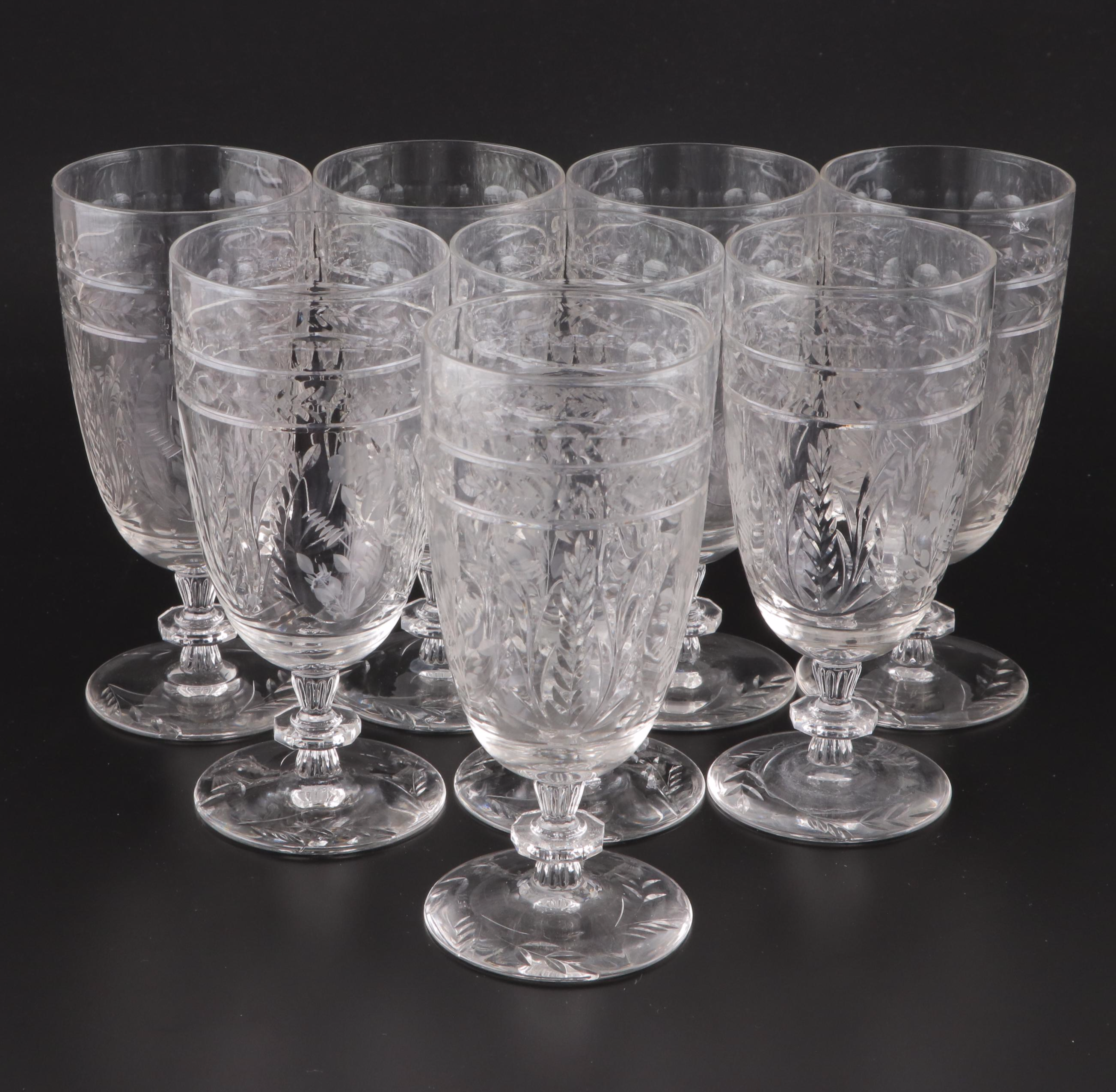 Rock Sharpe "Frontenac" Cut Glass Stemware, circa 1937