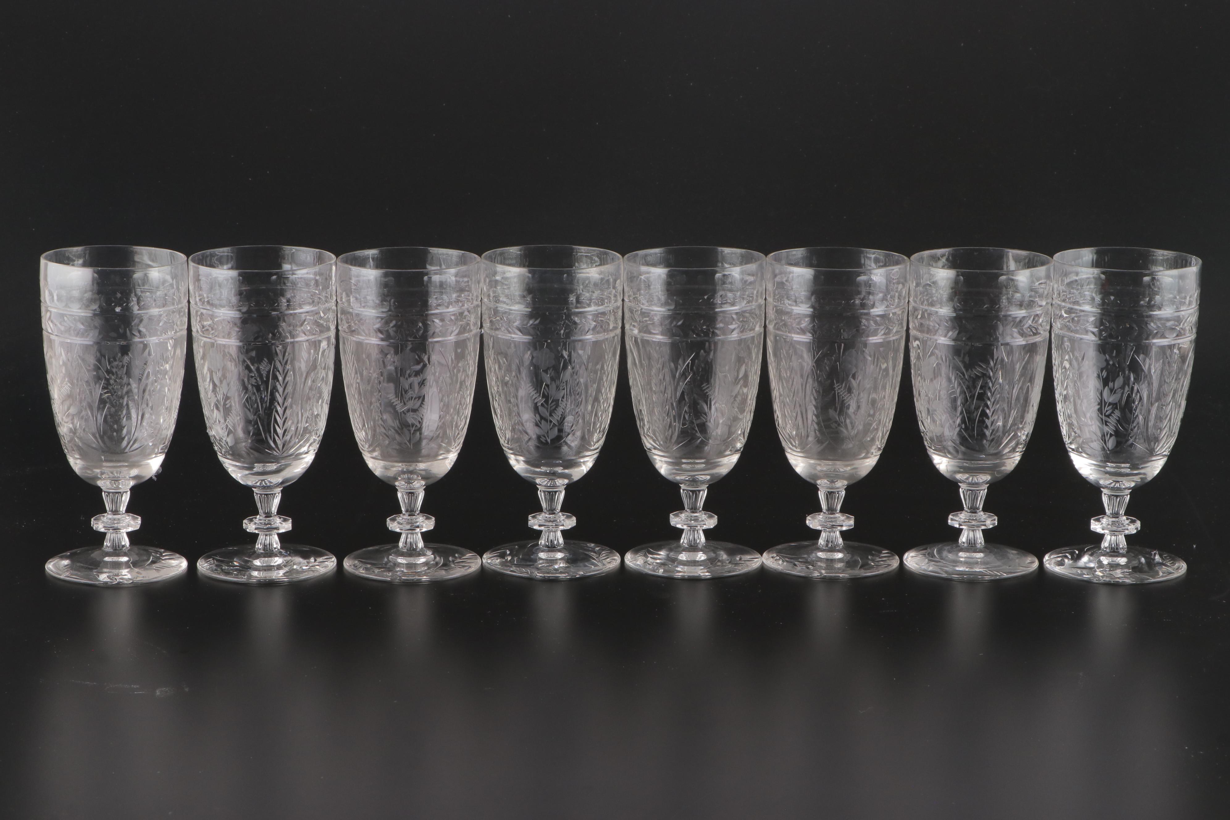 Rock Sharpe "Frontenac" Cut Glass Stemware, circa 1937