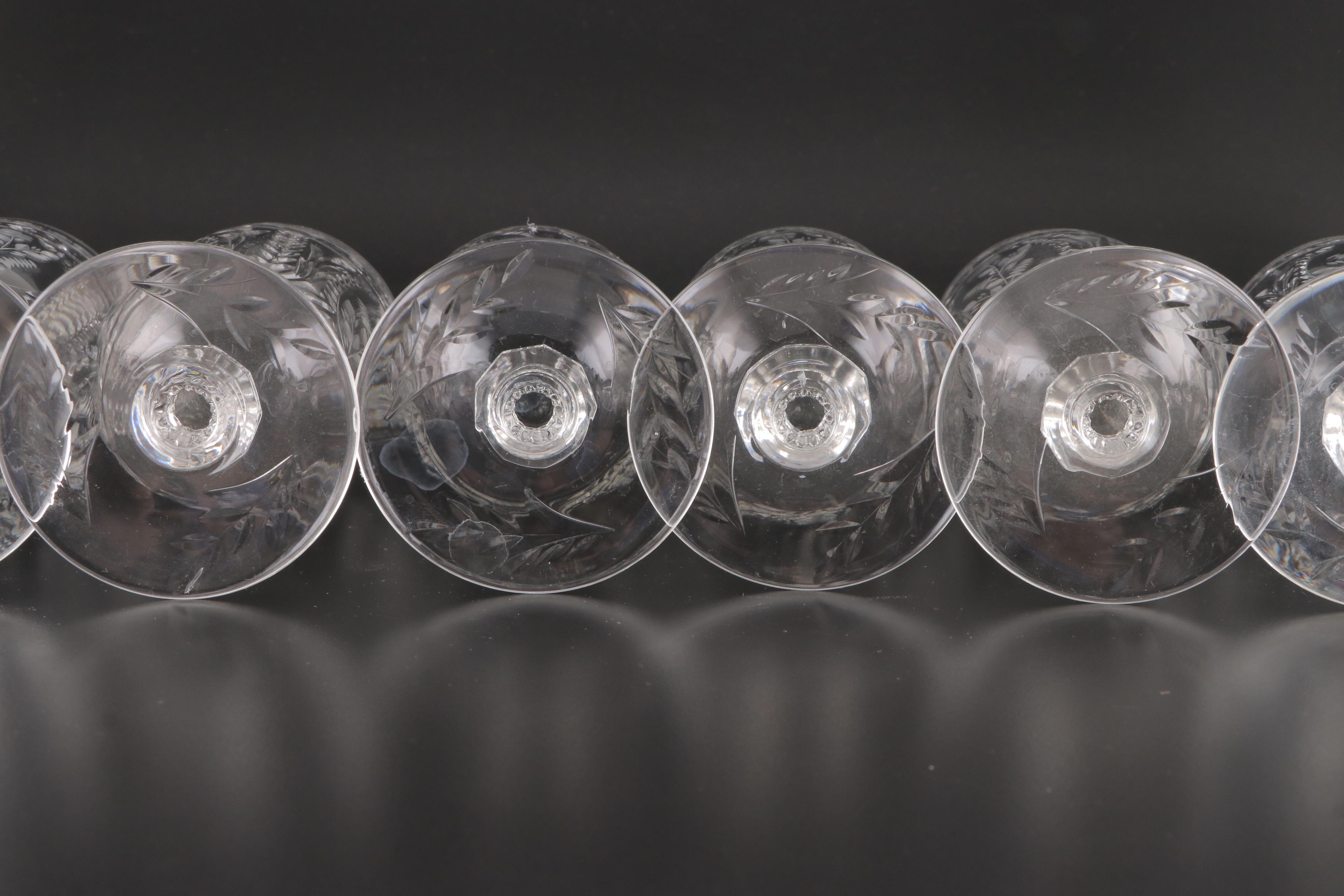 Rock Sharpe "Frontenac" Cut Glass Stemware, circa 1937