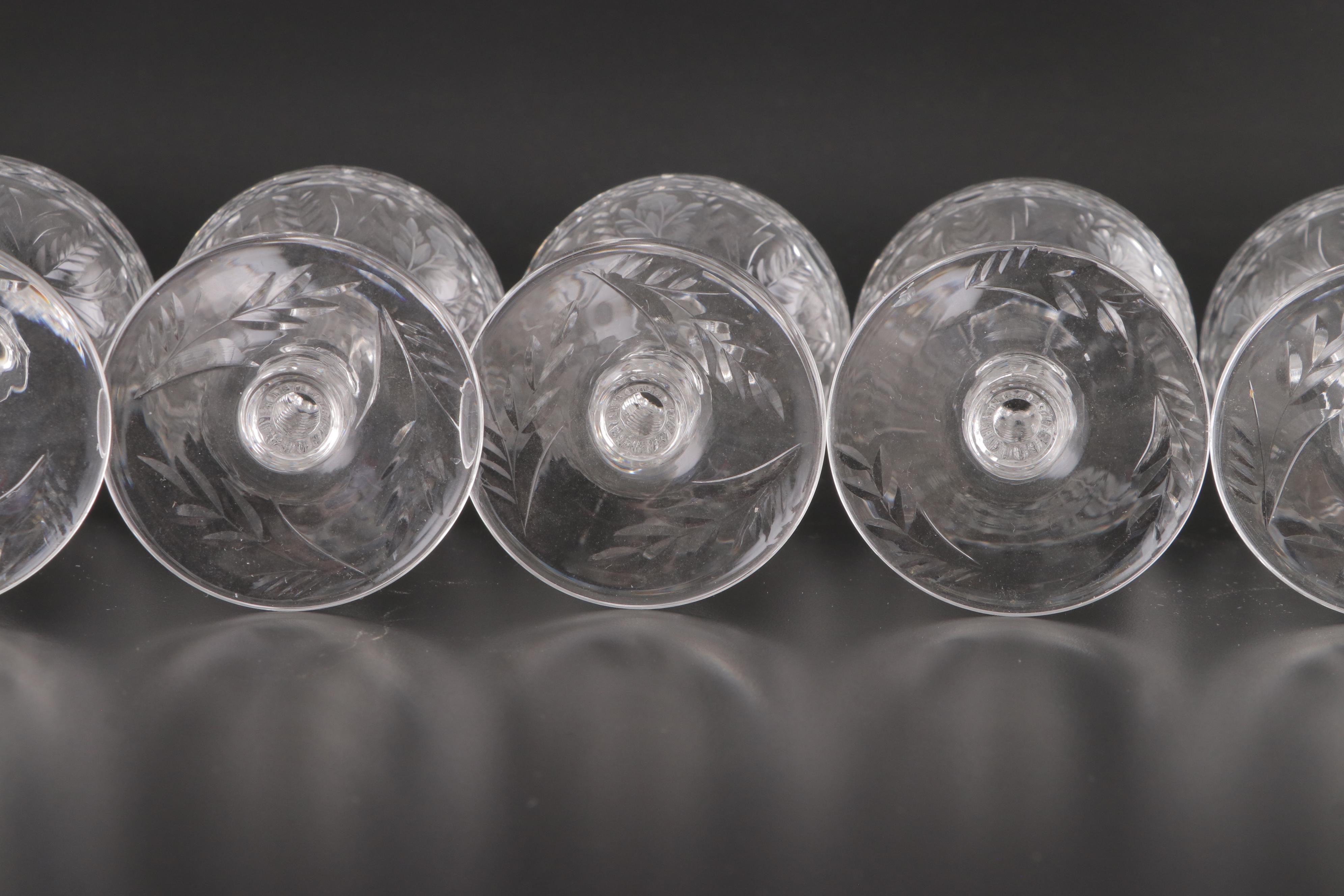 Rock Sharpe "Frontenac" Cut Glass Stemware, circa 1937