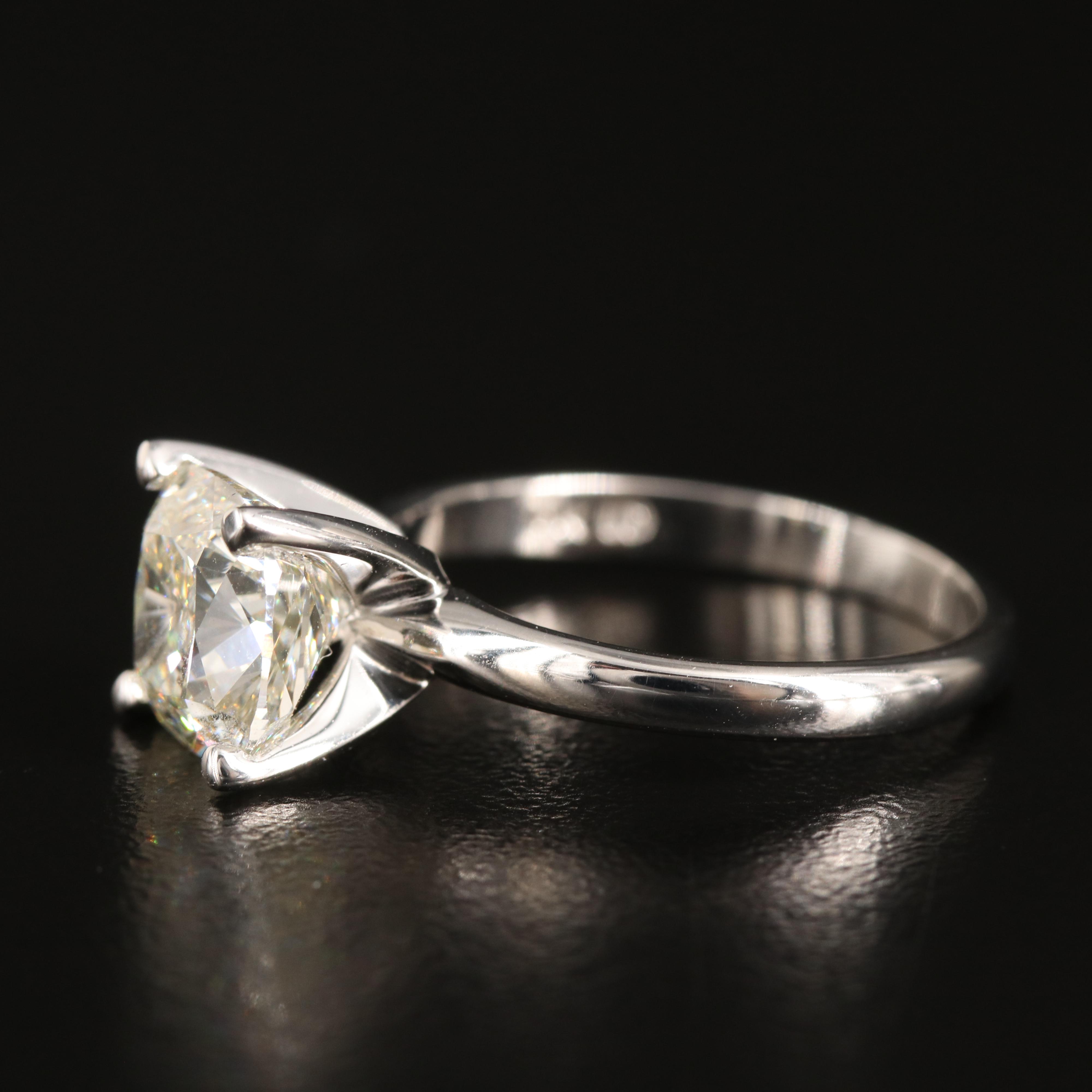14K 3.28 CT Lab Grown Diamond Solitaire Ring