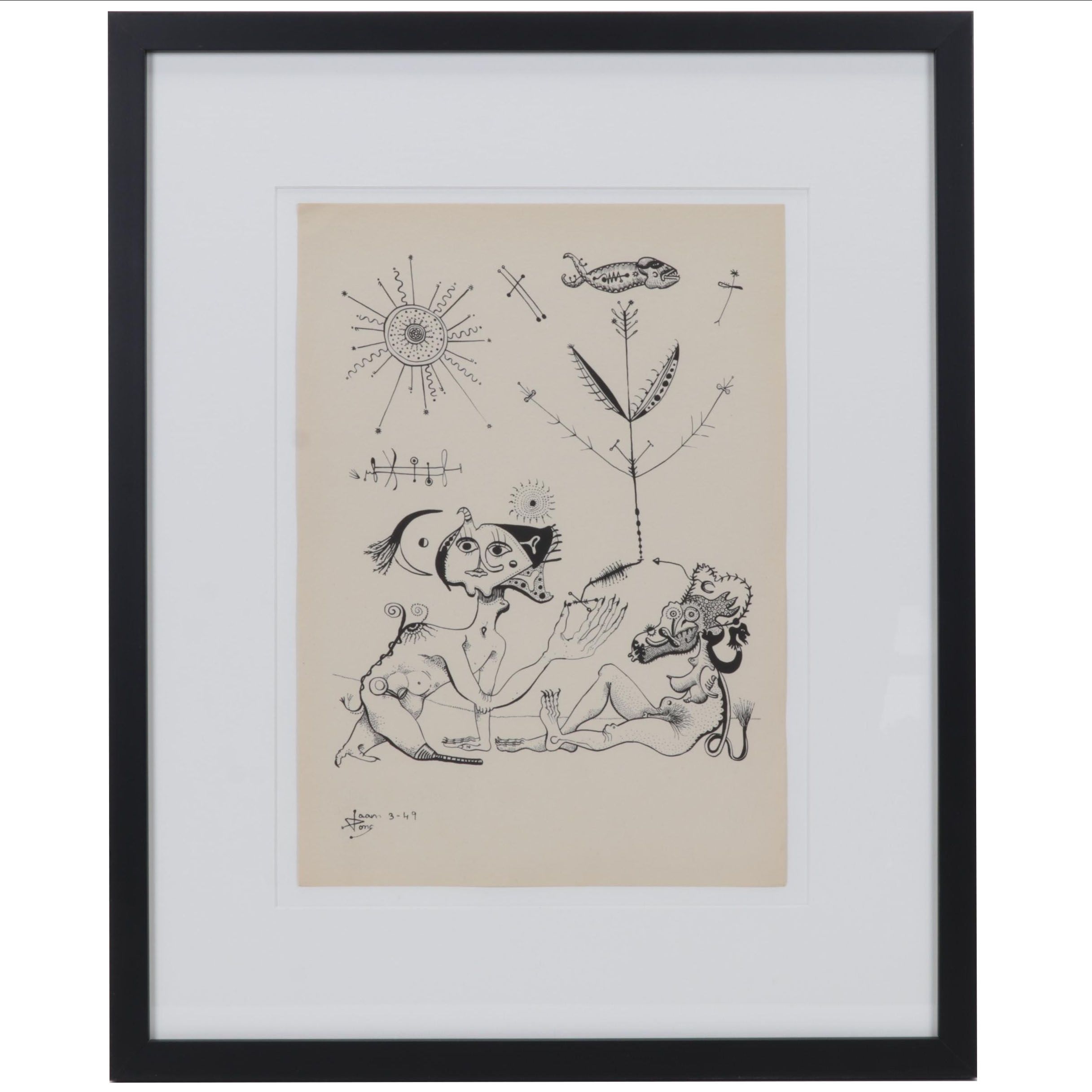 Joan Ponç Lithograph From "Deu Litografies," 1949