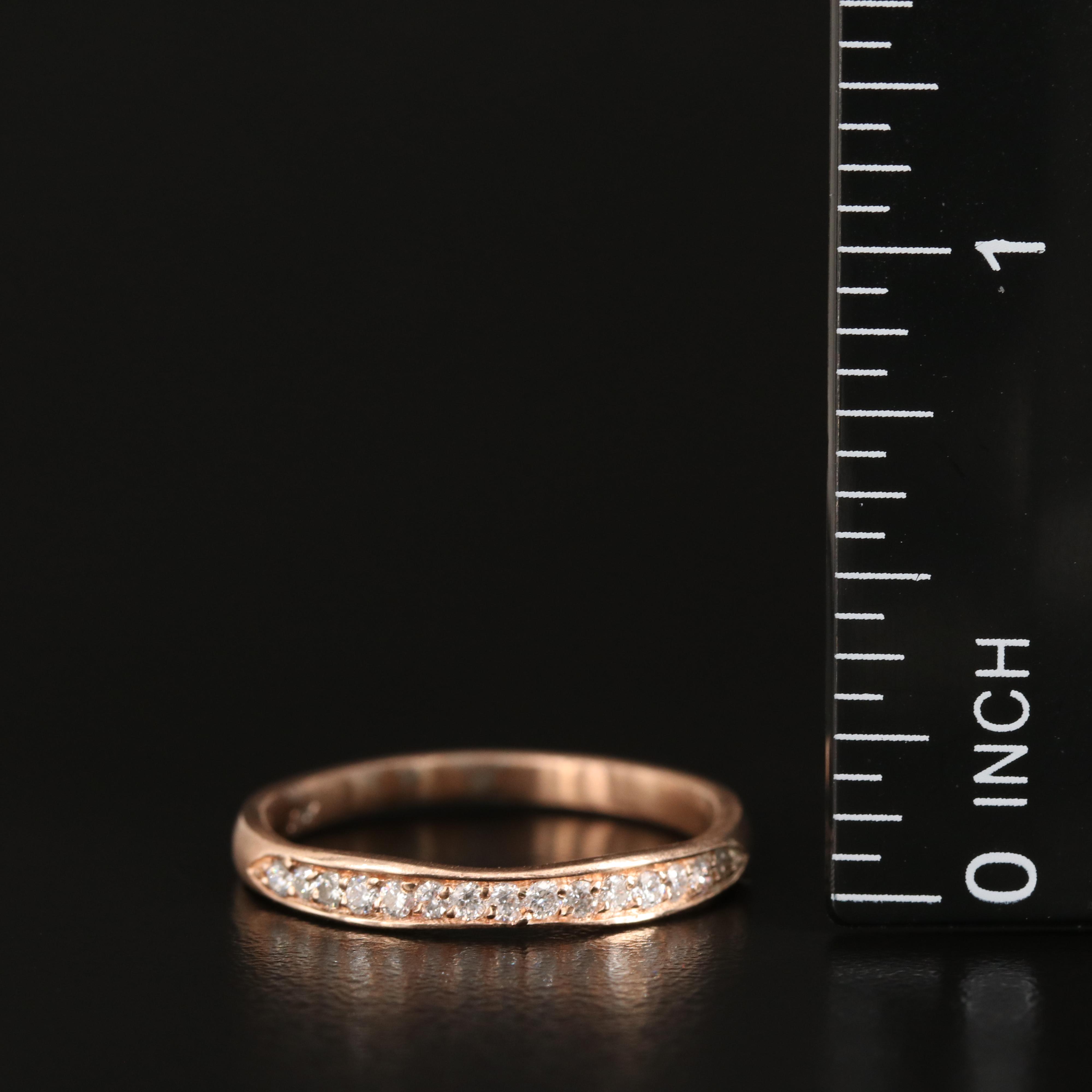 10K Rose Gold 0.26 CTW Diamond Tapered Band