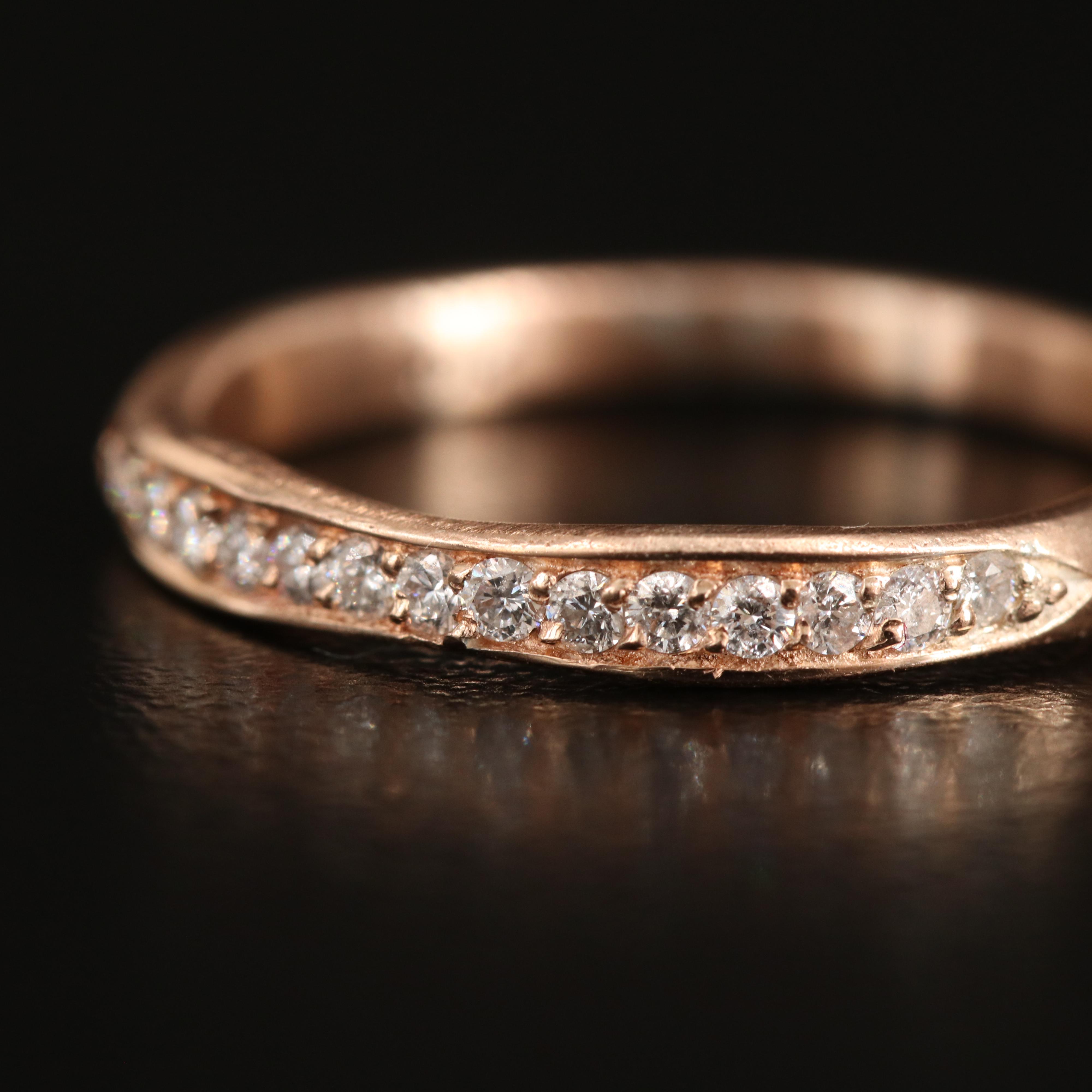 10K Rose Gold 0.26 CTW Diamond Tapered Band
