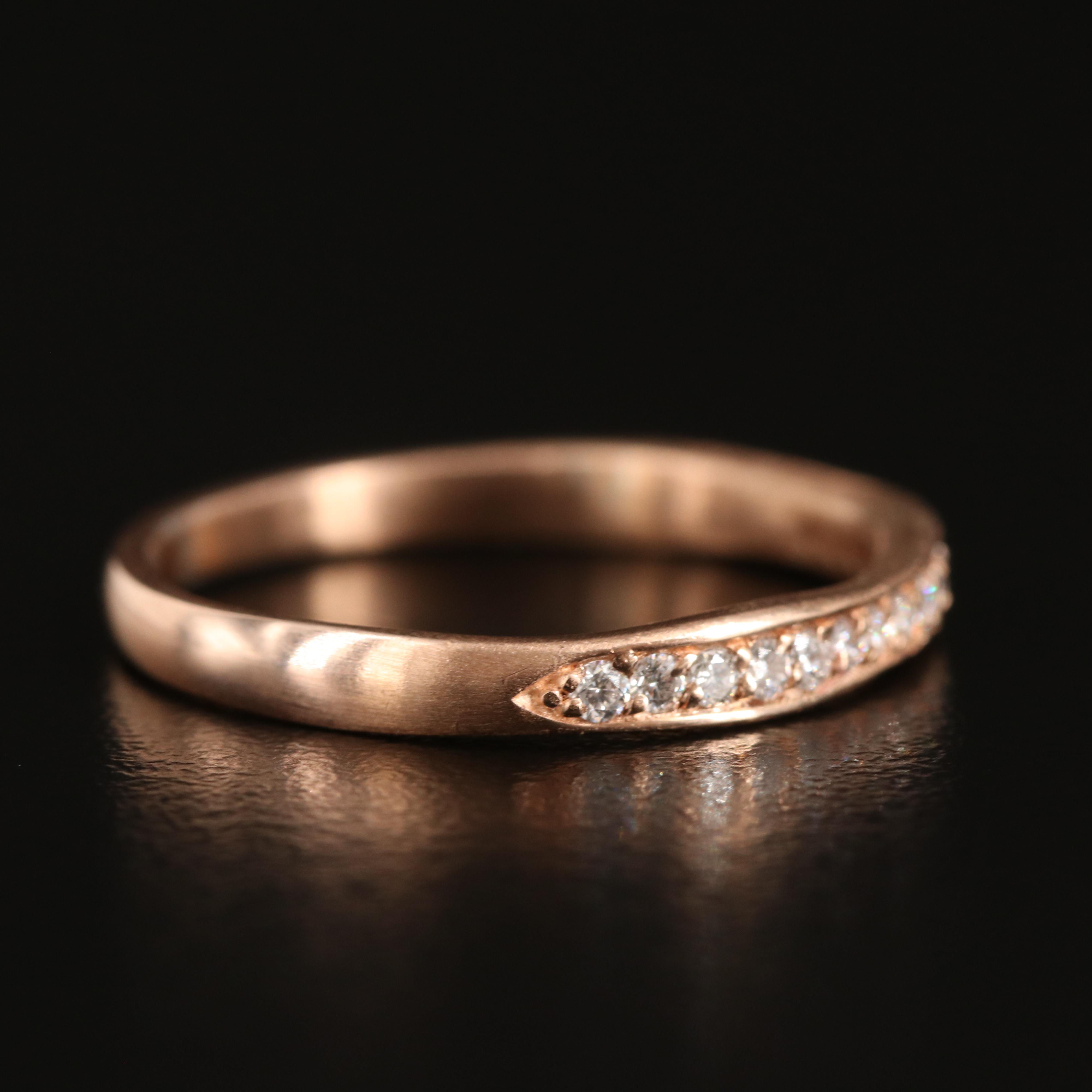 10K Rose Gold 0.26 CTW Diamond Tapered Band