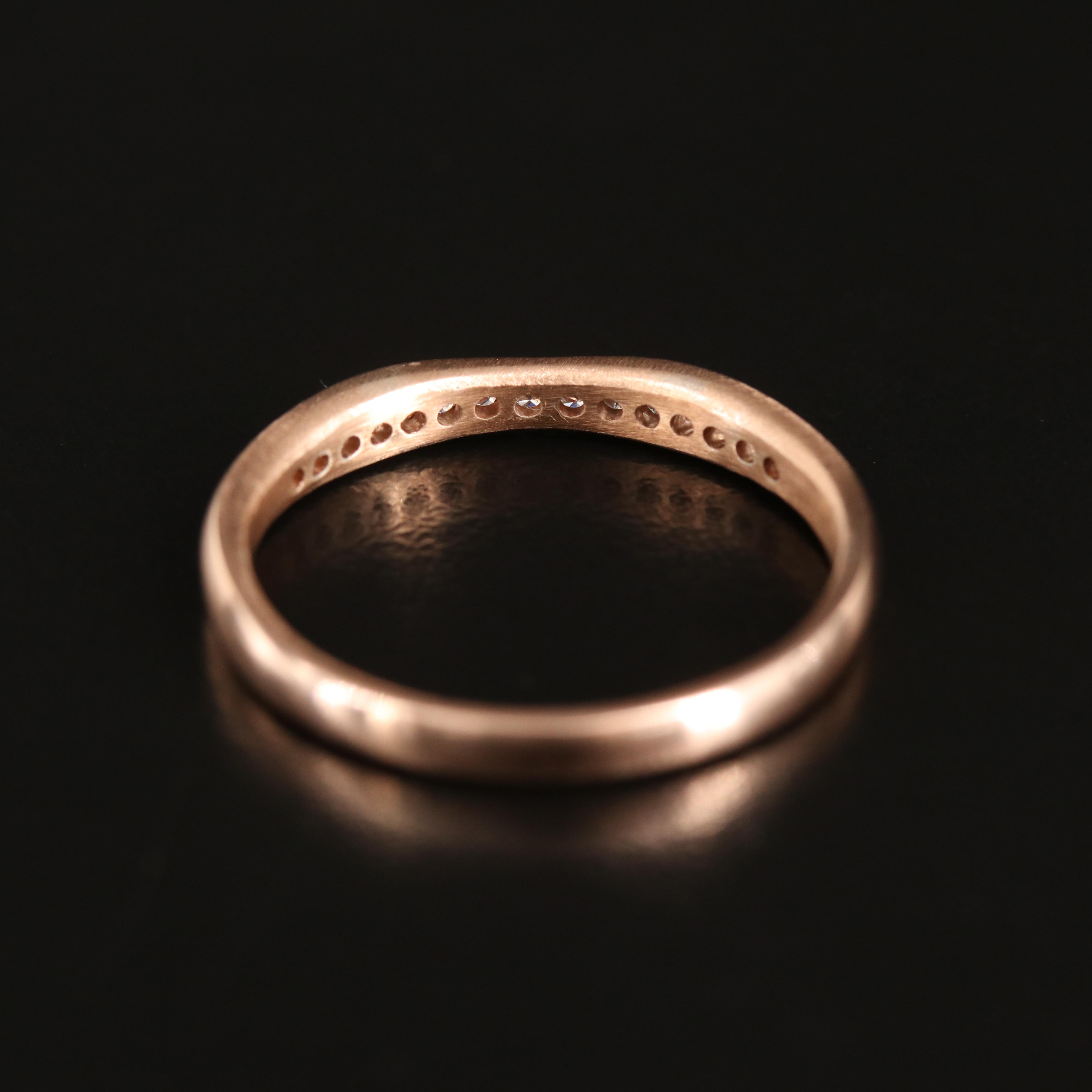 10K Rose Gold 0.26 CTW Diamond Tapered Band