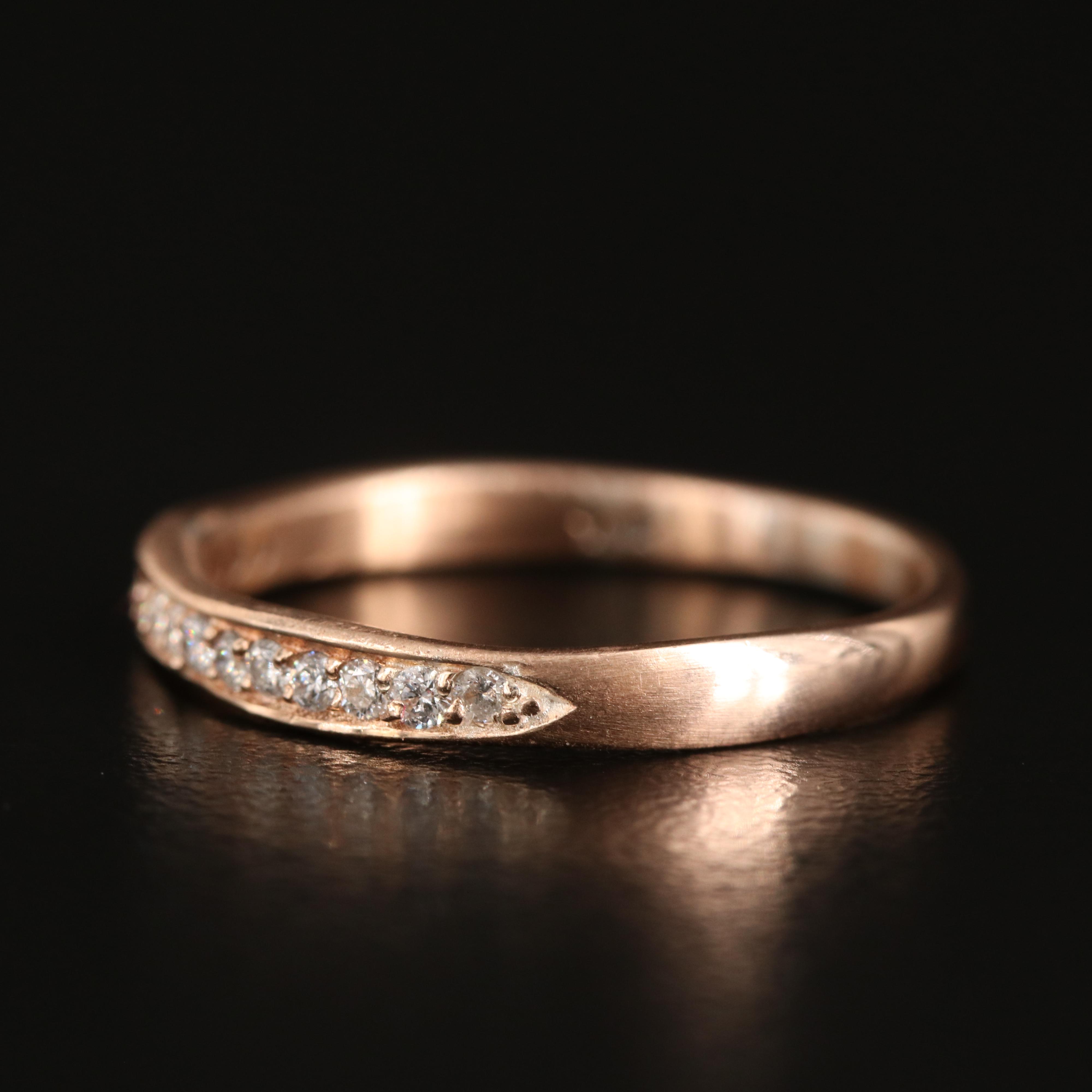 10K Rose Gold 0.26 CTW Diamond Tapered Band