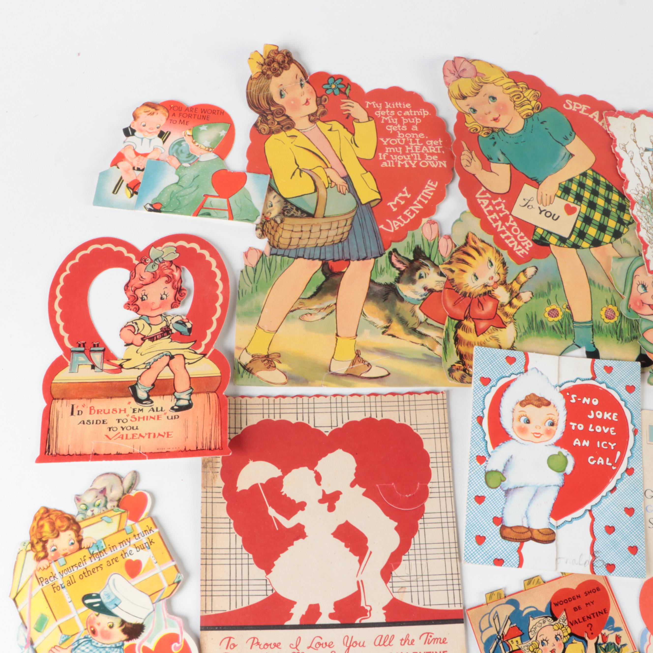 E. Rosen Company with Other Valentine's Day Cards, Early to Mid-20th Century