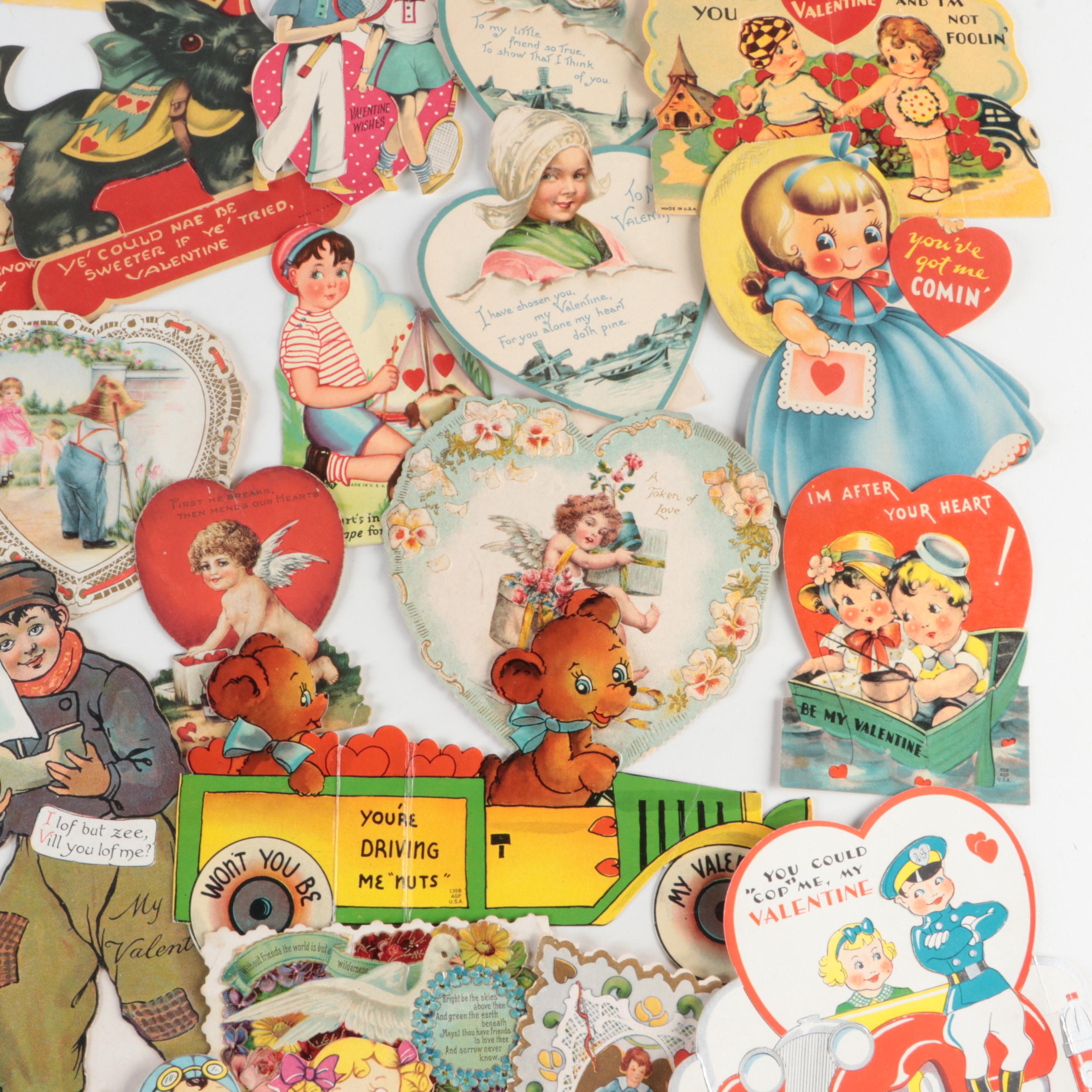 E. Rosen Company with Other Valentine's Day Cards, Early to Mid-20th Century
