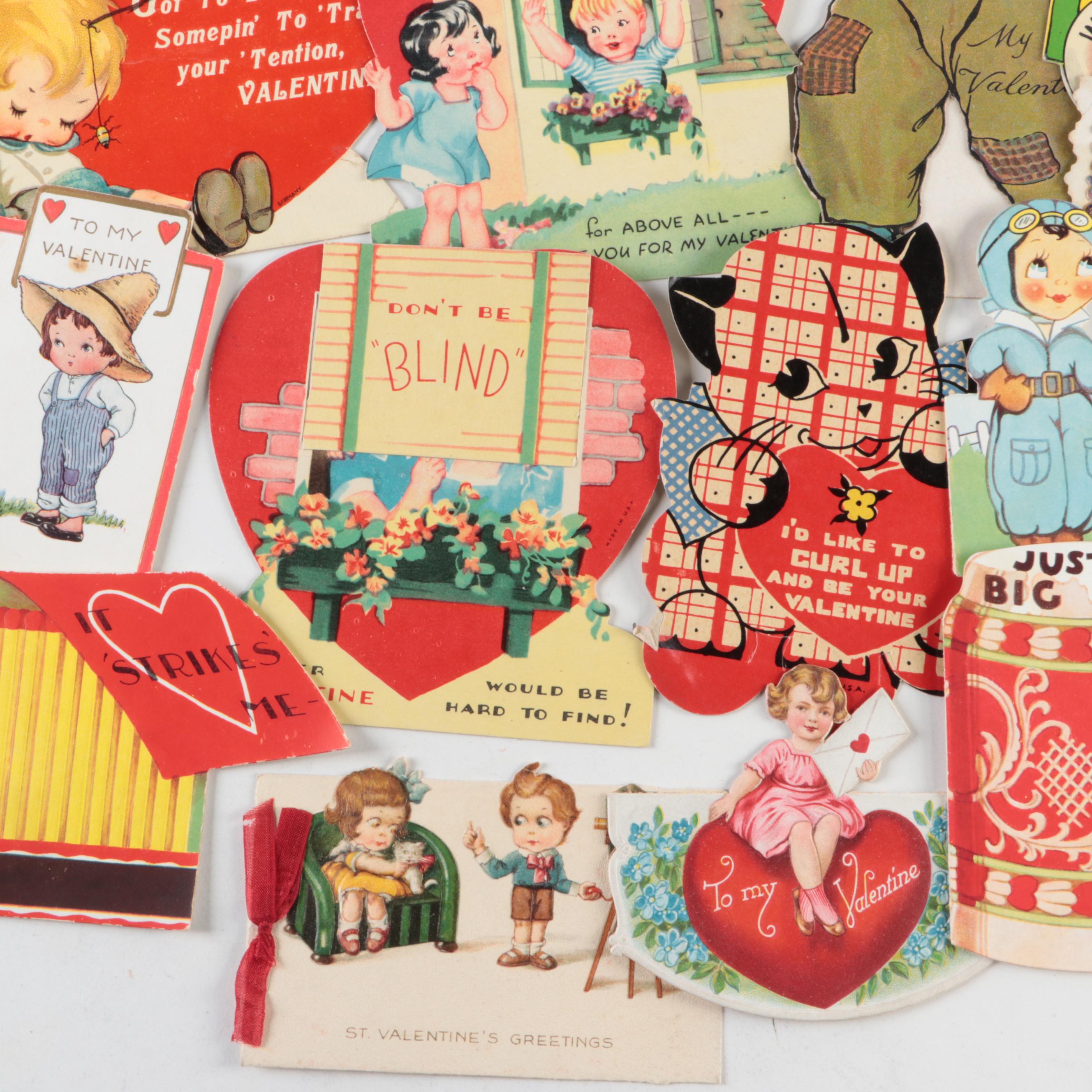 E. Rosen Company with Other Valentine's Day Cards, Early to Mid-20th Century