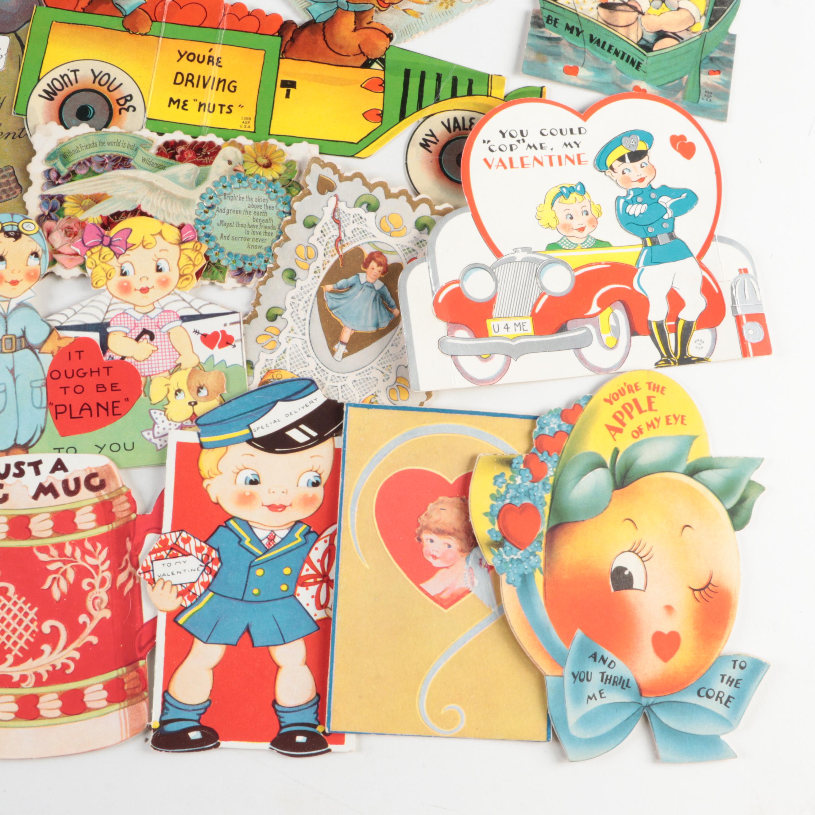 E. Rosen Company with Other Valentine's Day Cards, Early to Mid-20th Century