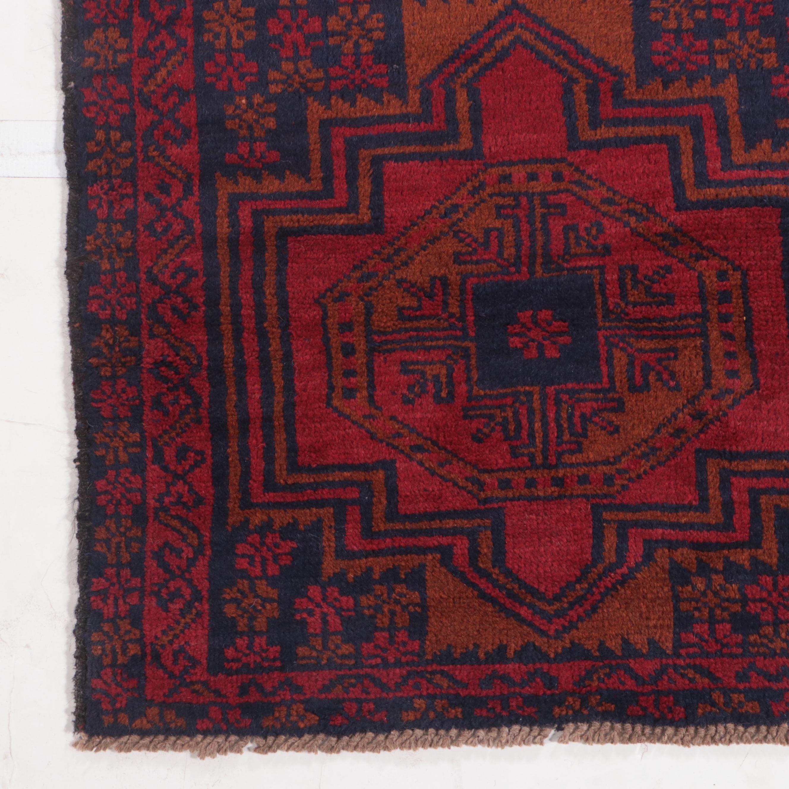 2'7 x 4'5 Hand-Knotted Afghan Taimani Accent Rug
