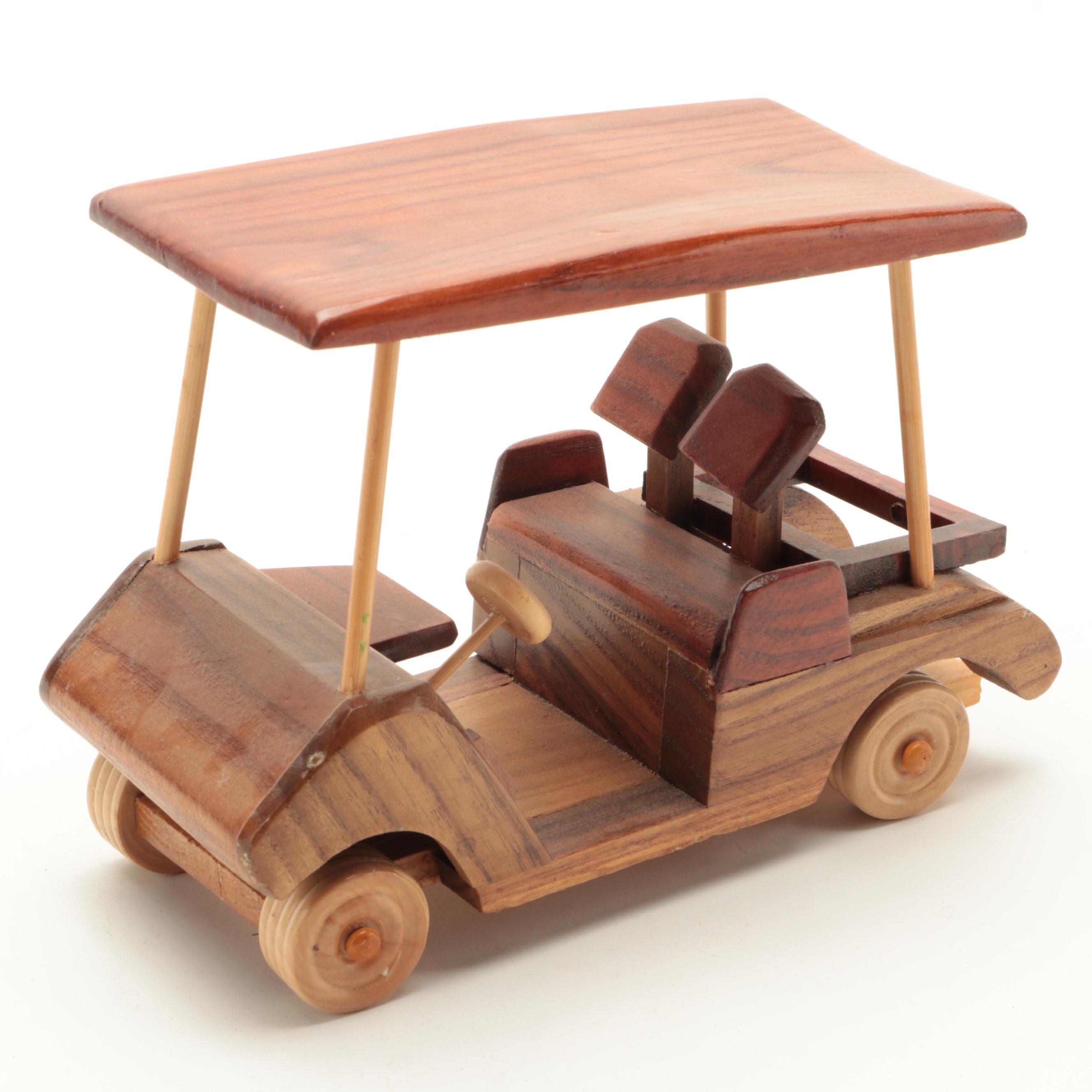 Ganz Wooden Golf Cart with Other Wooden Cars