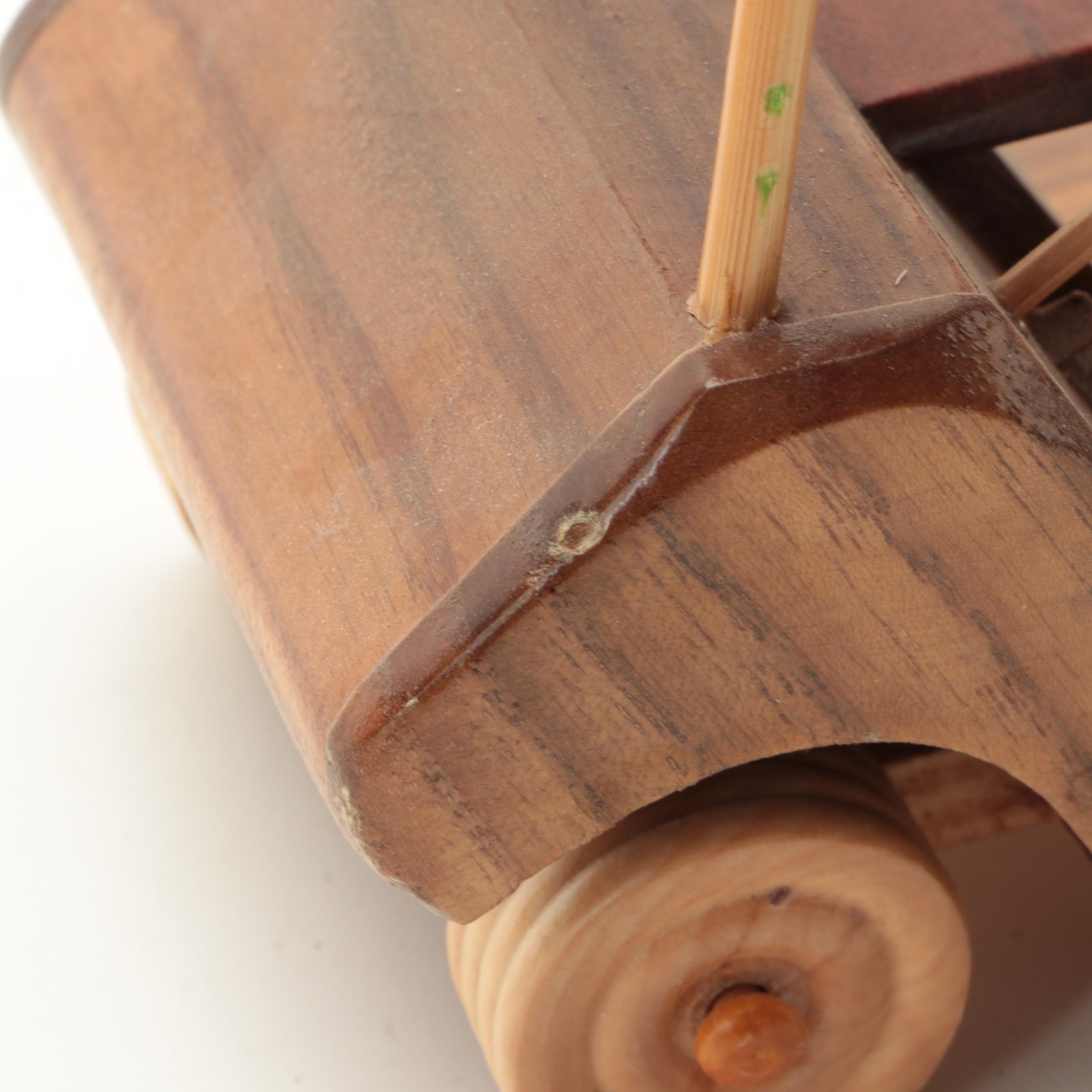 Ganz Wooden Golf Cart with Other Wooden Cars