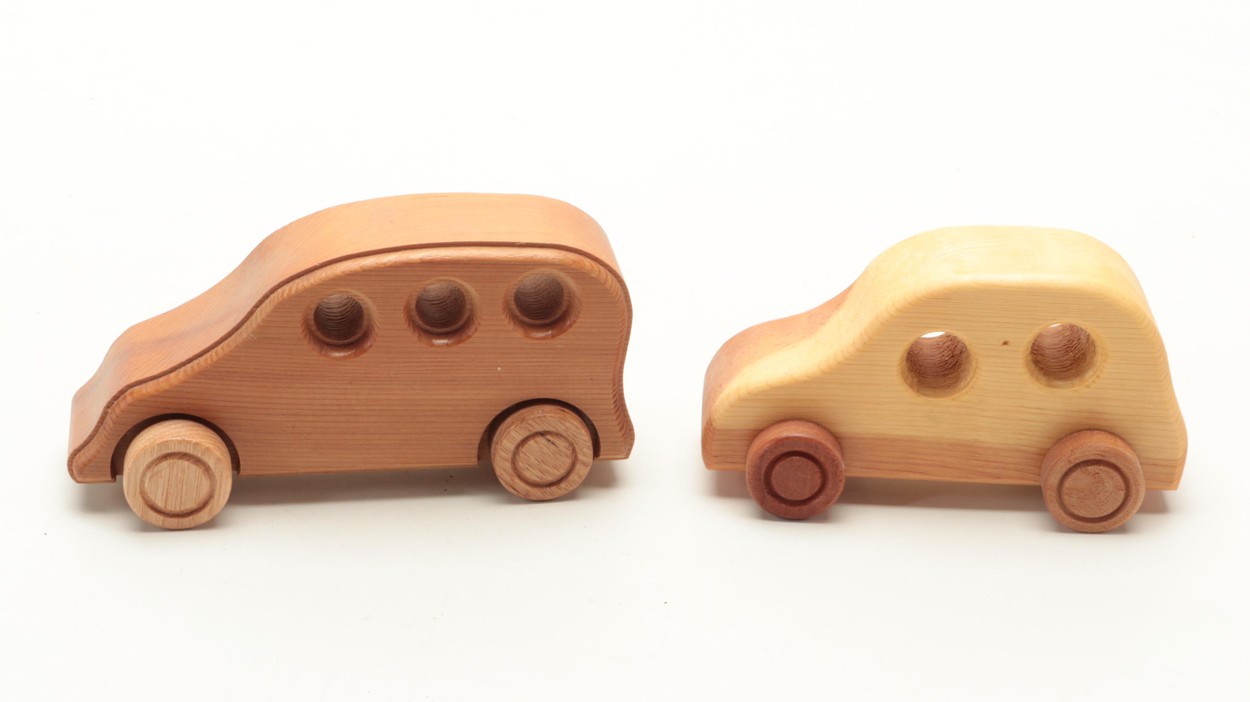 Ganz Wooden Golf Cart with Other Wooden Cars