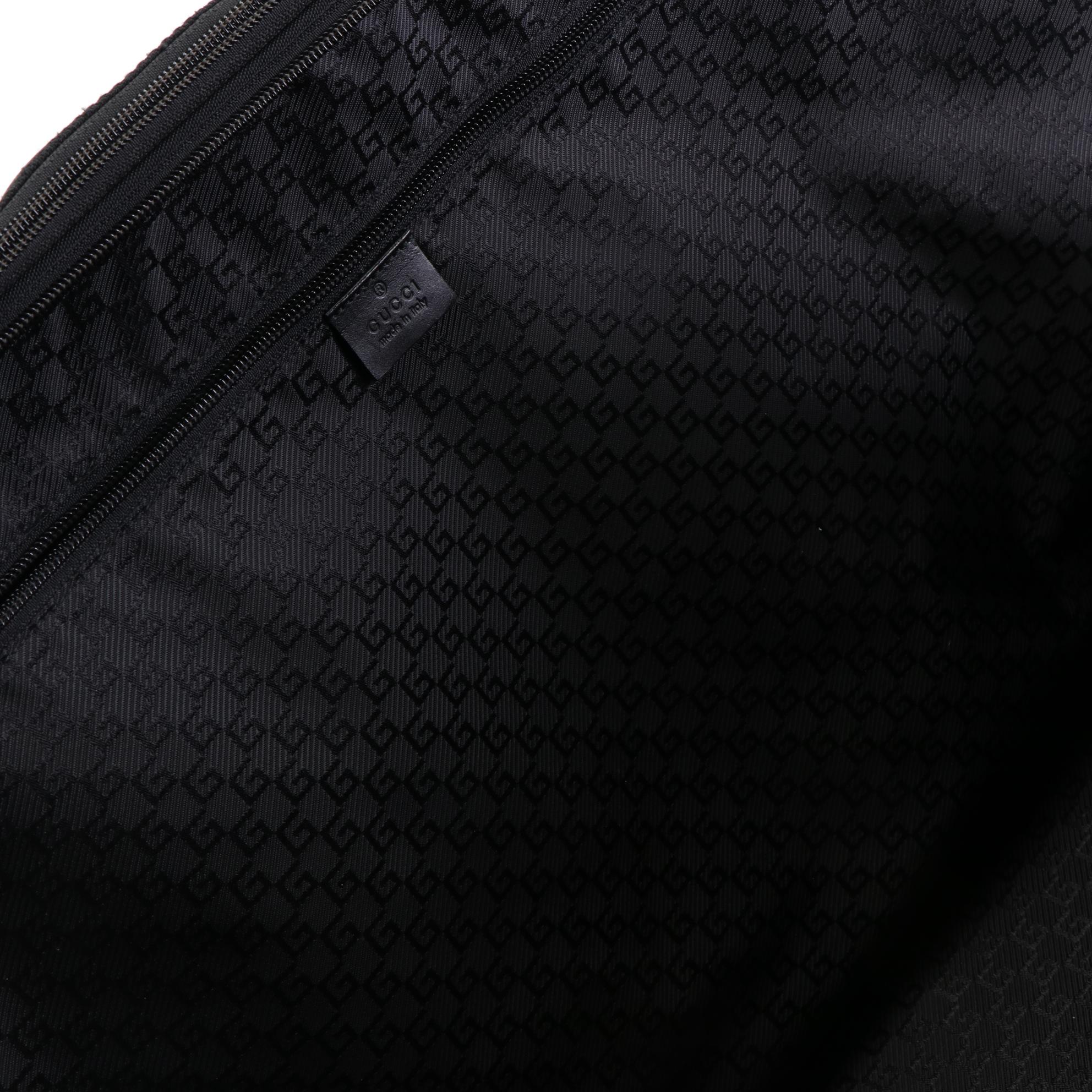 Gucci Weekender Travel Bag in Nylon Canvas and Leather