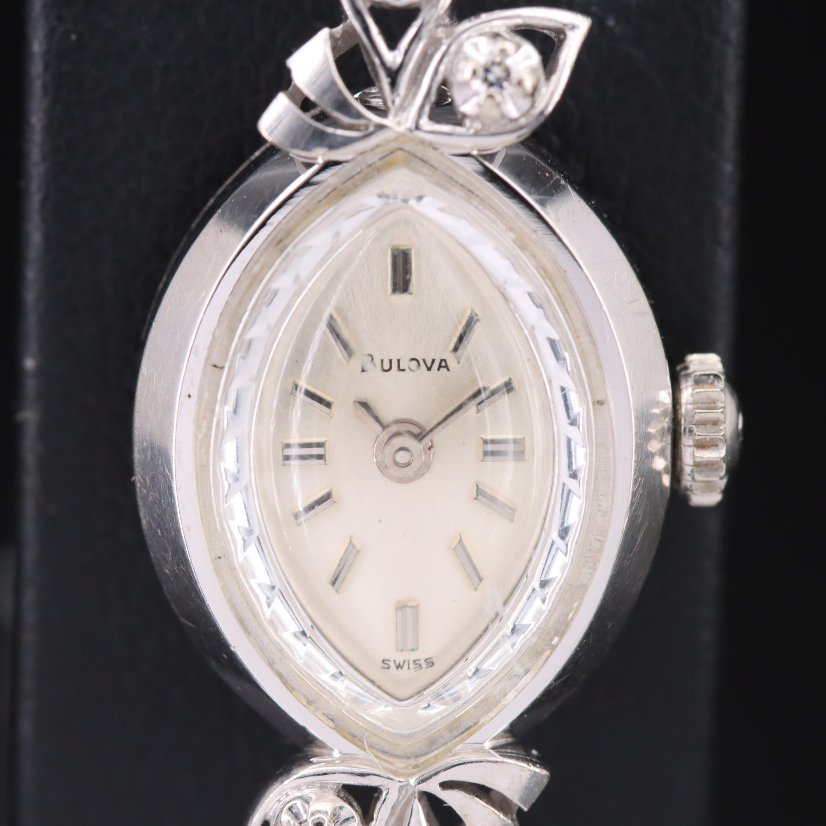 14K Bulova Diamond Watch