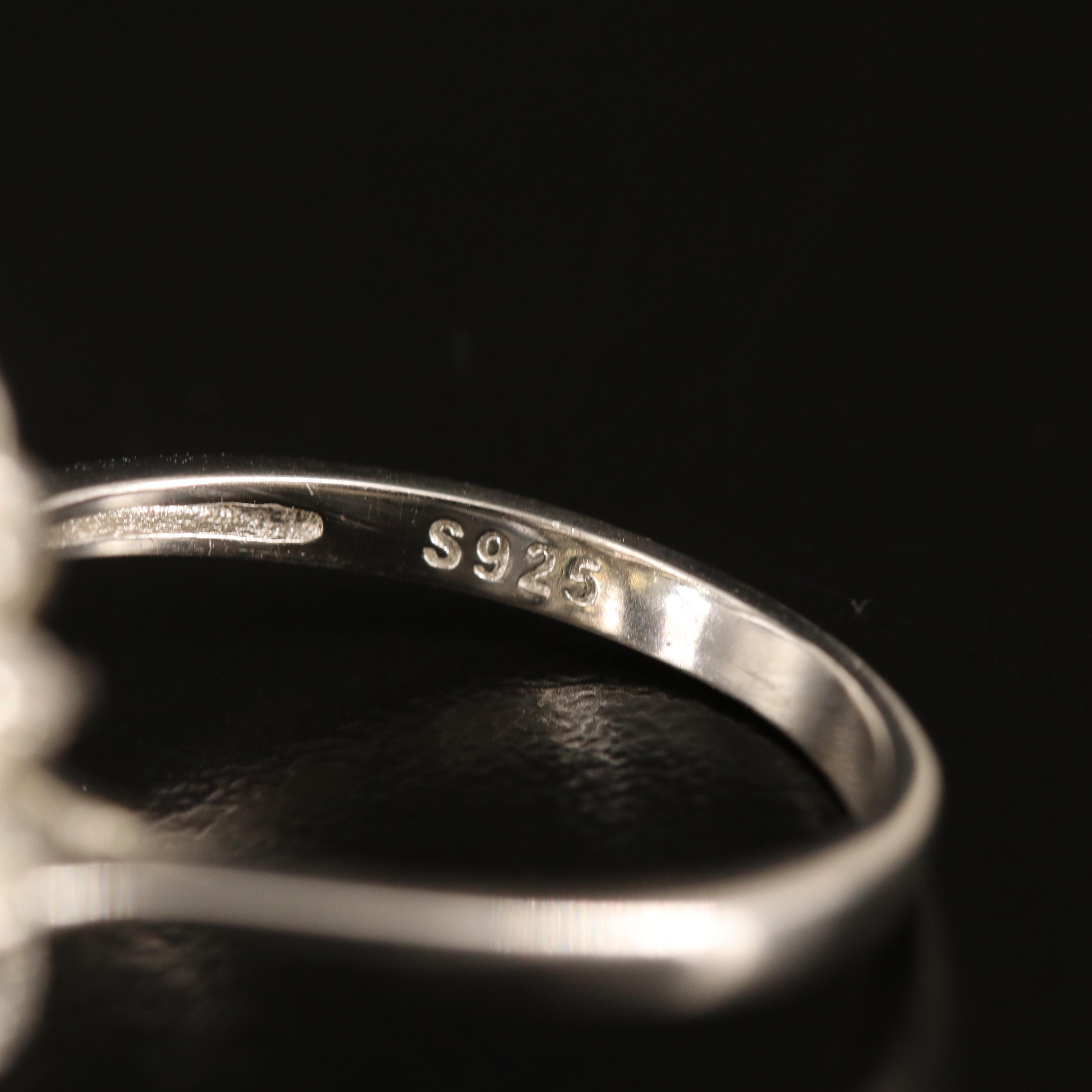 Sterling Pearl and Opal Ring