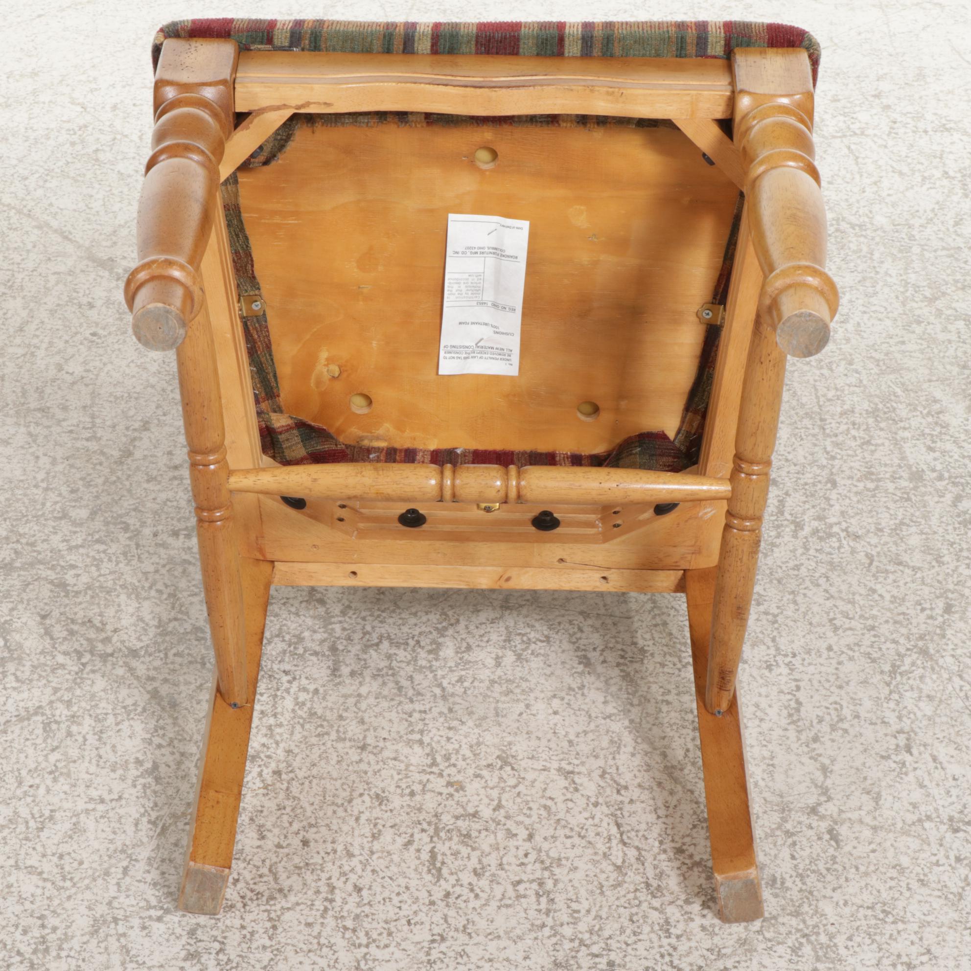 French Farmhouse Style Pine Dining Table with Roanoke Furniture Chairs