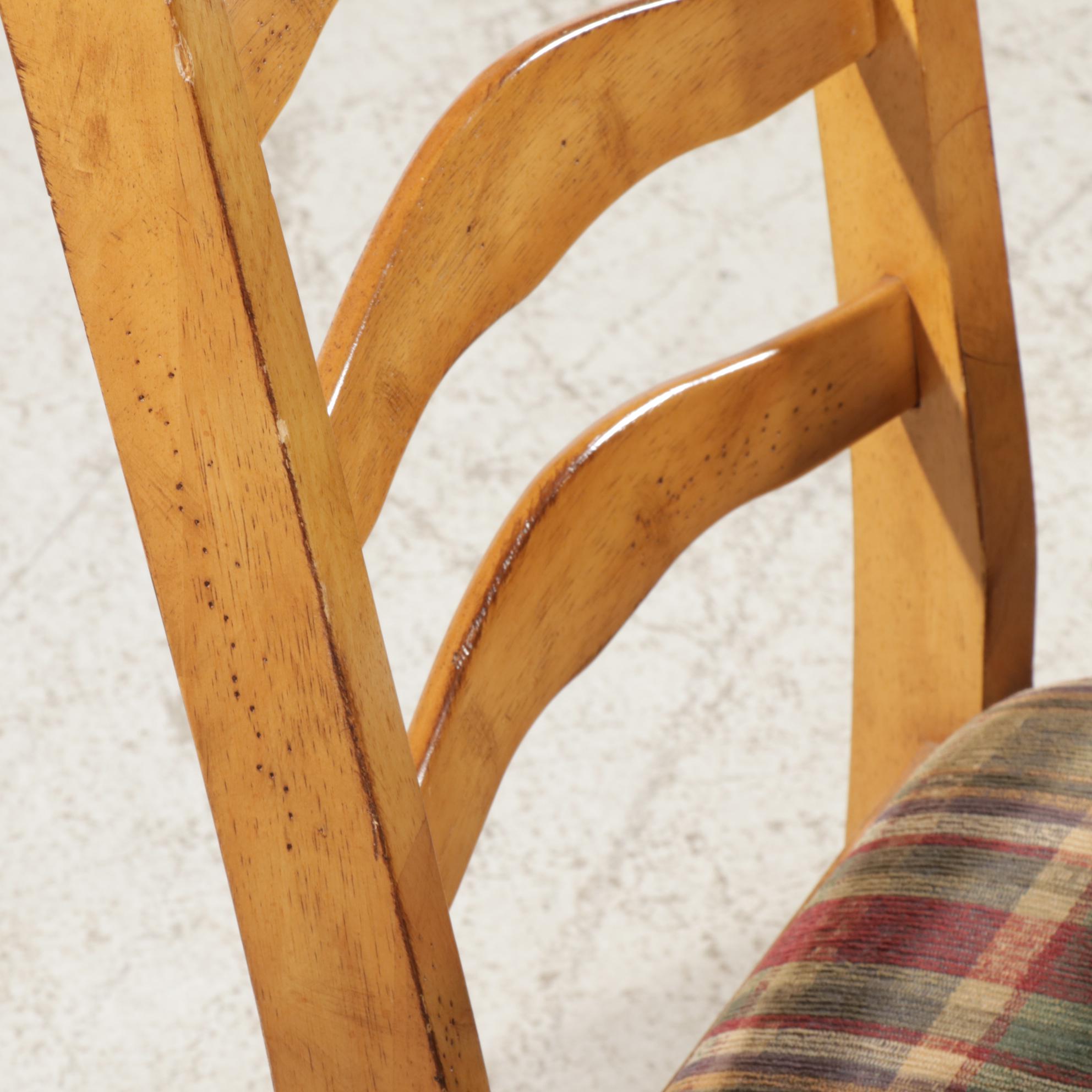 French Farmhouse Style Pine Dining Table with Roanoke Furniture Chairs