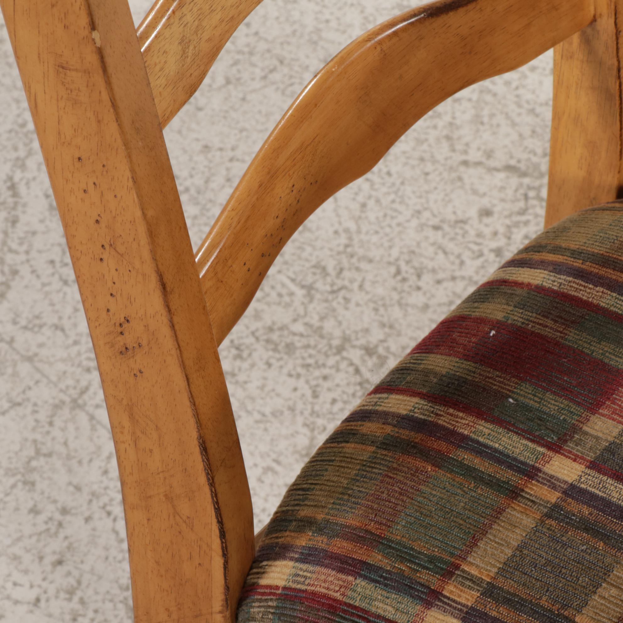 French Farmhouse Style Pine Dining Table with Roanoke Furniture Chairs