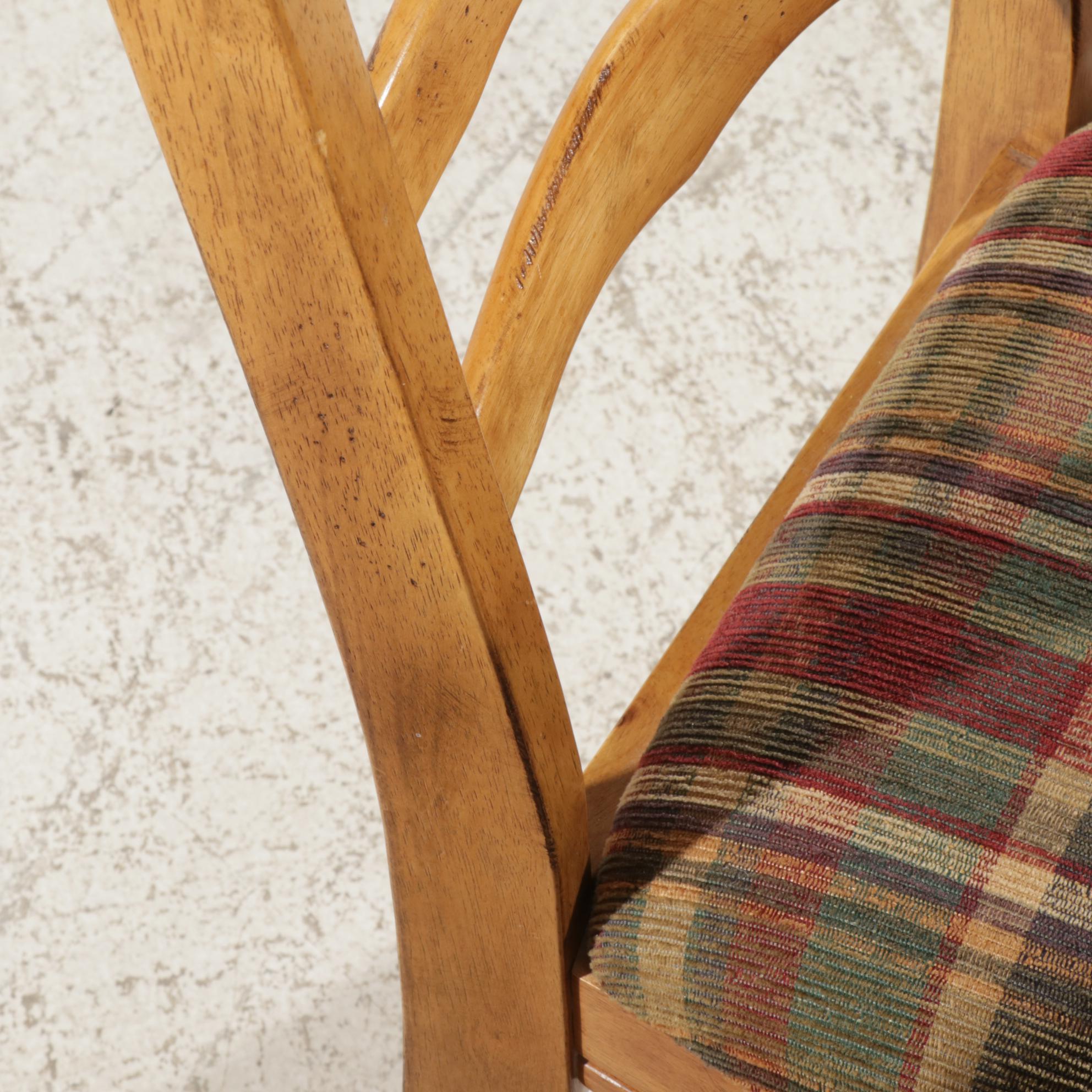 French Farmhouse Style Pine Dining Table with Roanoke Furniture Chairs