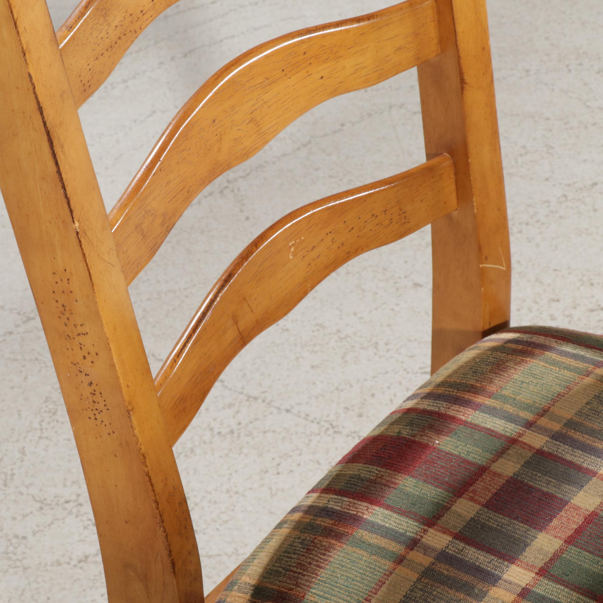 French Farmhouse Style Pine Dining Table with Roanoke Furniture Chairs