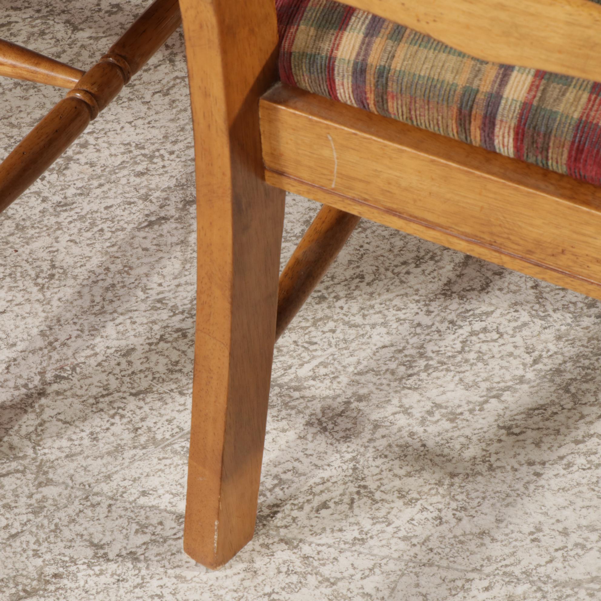 French Farmhouse Style Pine Dining Table with Roanoke Furniture Chairs