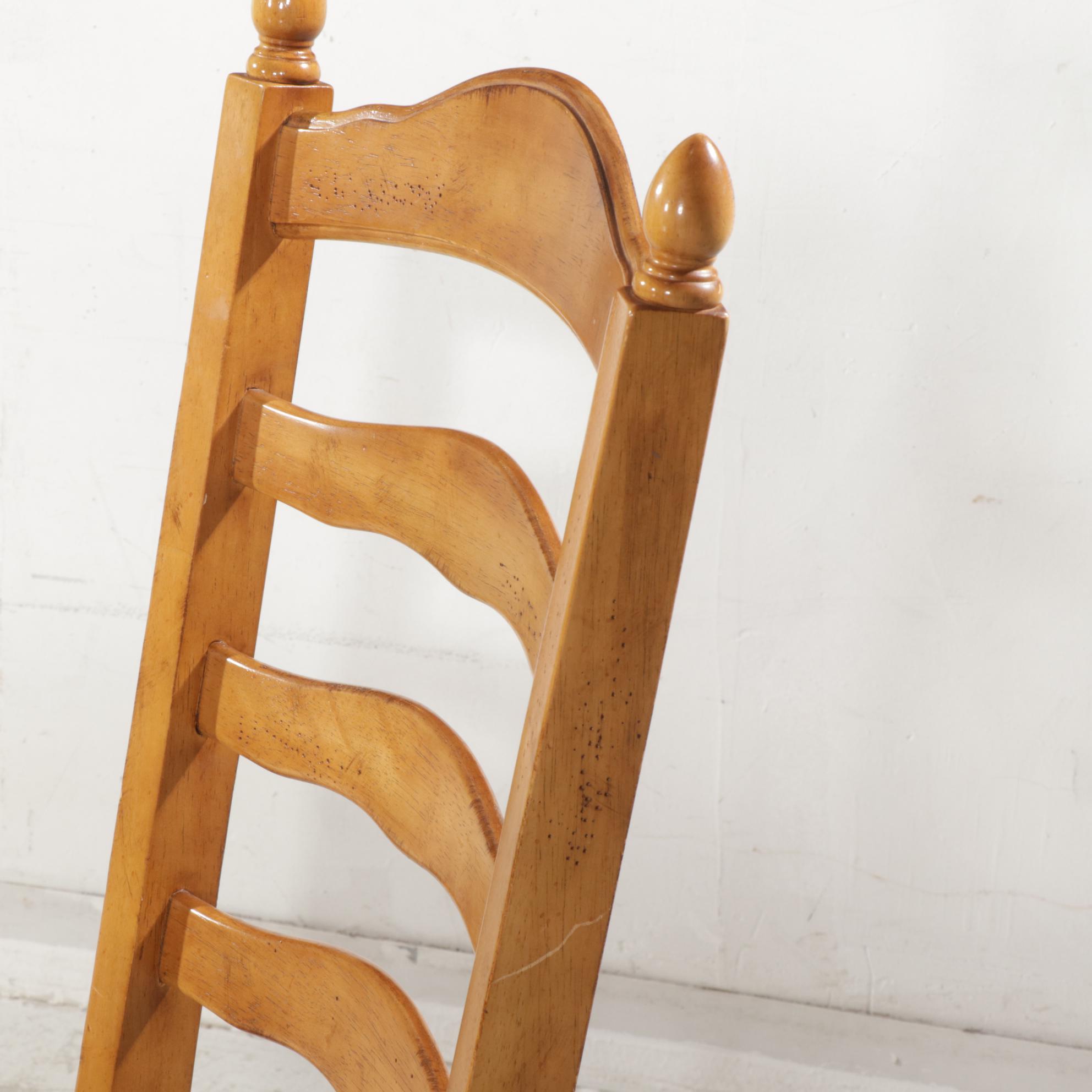 French Farmhouse Style Pine Dining Table with Roanoke Furniture Chairs